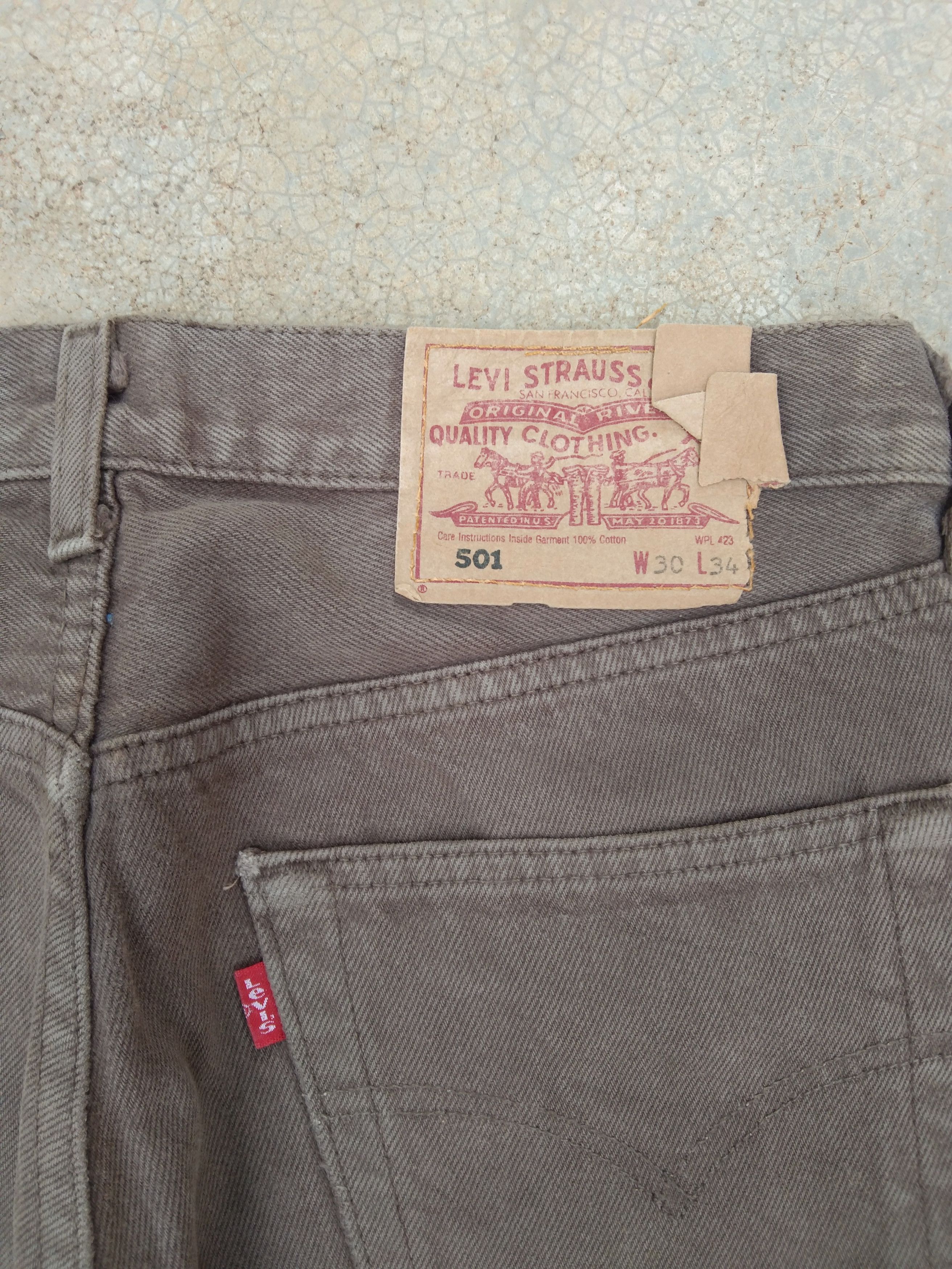 Levi's × Vintage 90s Vintage Levis 501 Earth Tone Distressed Jeans 29x30 Size US 29 - 5 Thumbnail