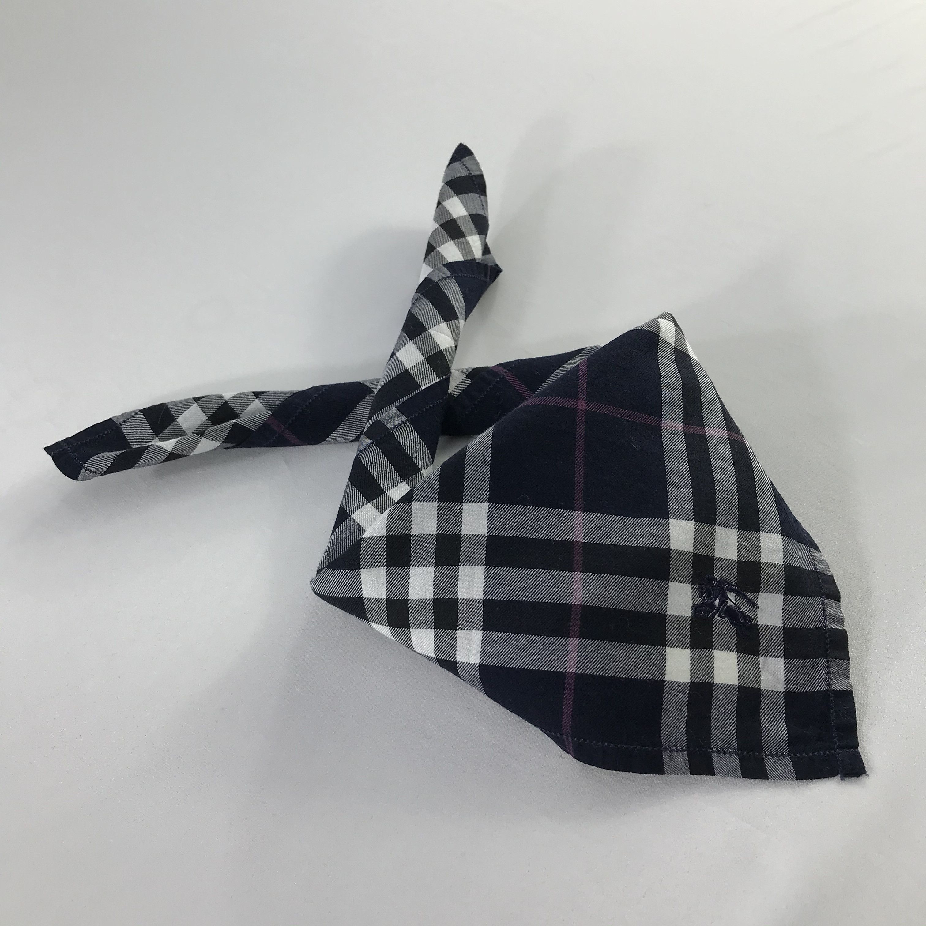 Burberry × Vintage Burberry Bandana / Handkerchief / Neckerchief - S1013 Size ONE SIZE - 4 Thumbnail