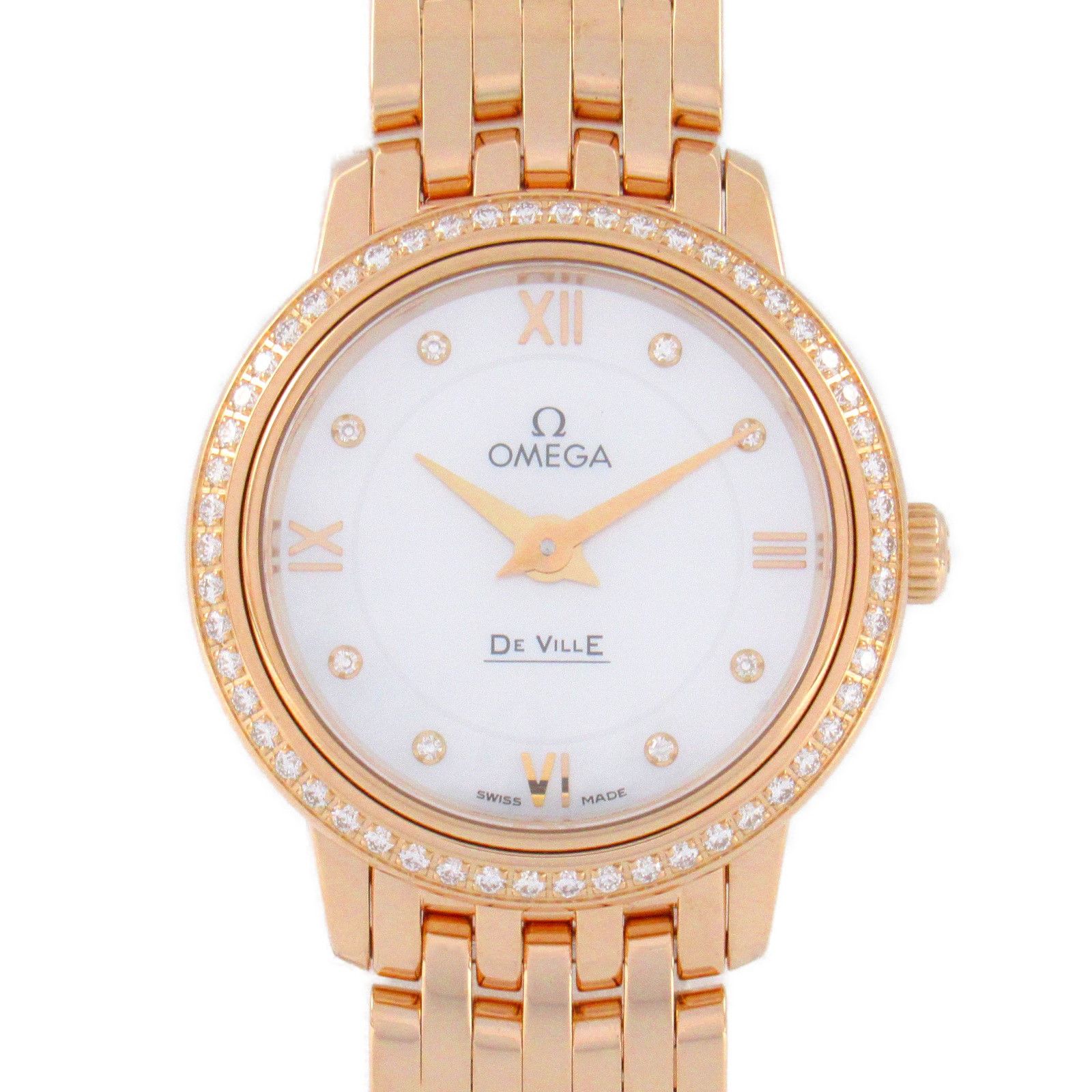 Omega Omega Omega De Ville Prestige Au750 Watch Crocodile skin Quartz 424.55.24.60.55.002 Size ONE SIZE - 1 Thumbnail