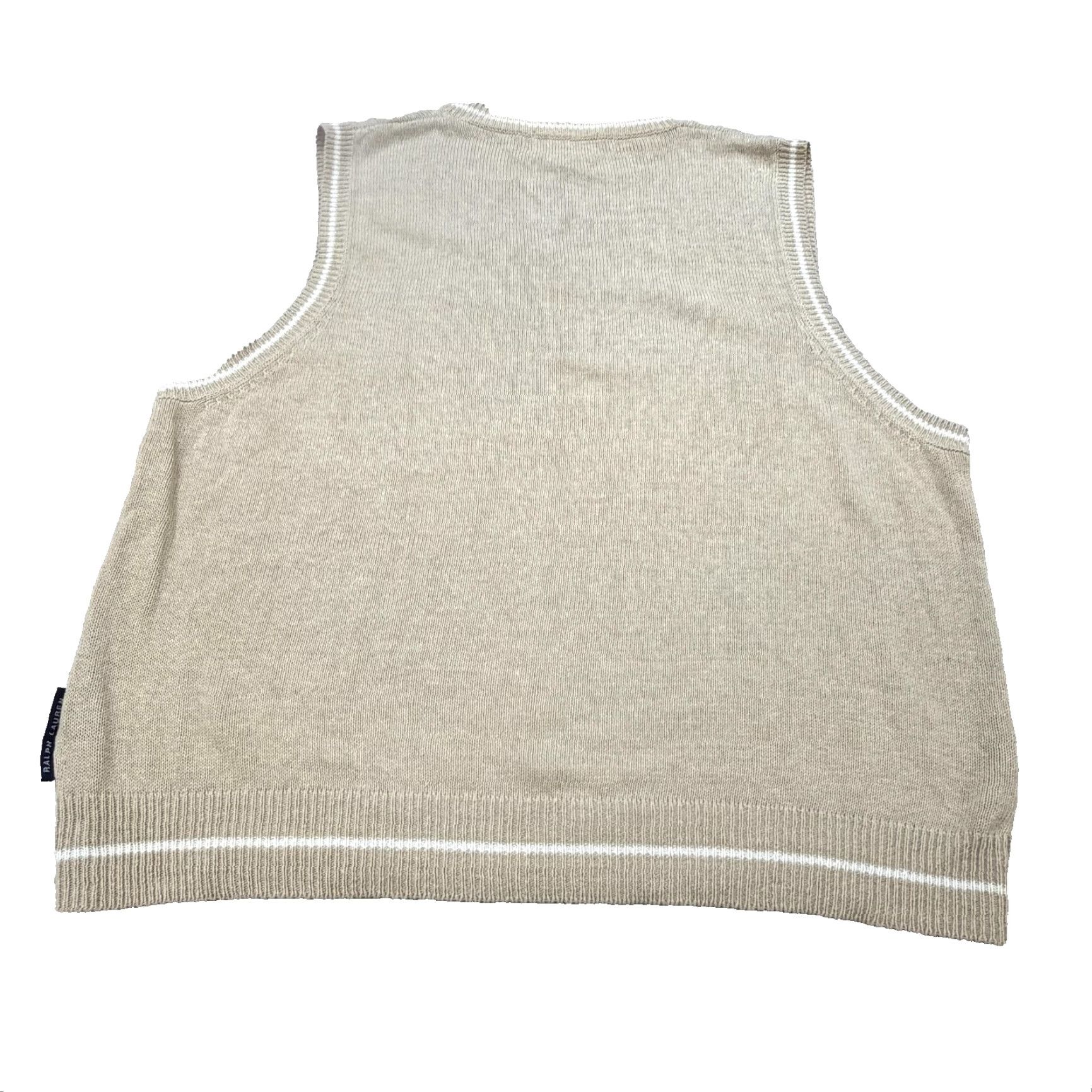 Chaps Chaps Ralph Lauren Sweater Vest Mens Large Beige Linen Cotton Golf Argyle Shirt/Vest Size US L / EU 52-54 / 3 - 6 Thumbnail