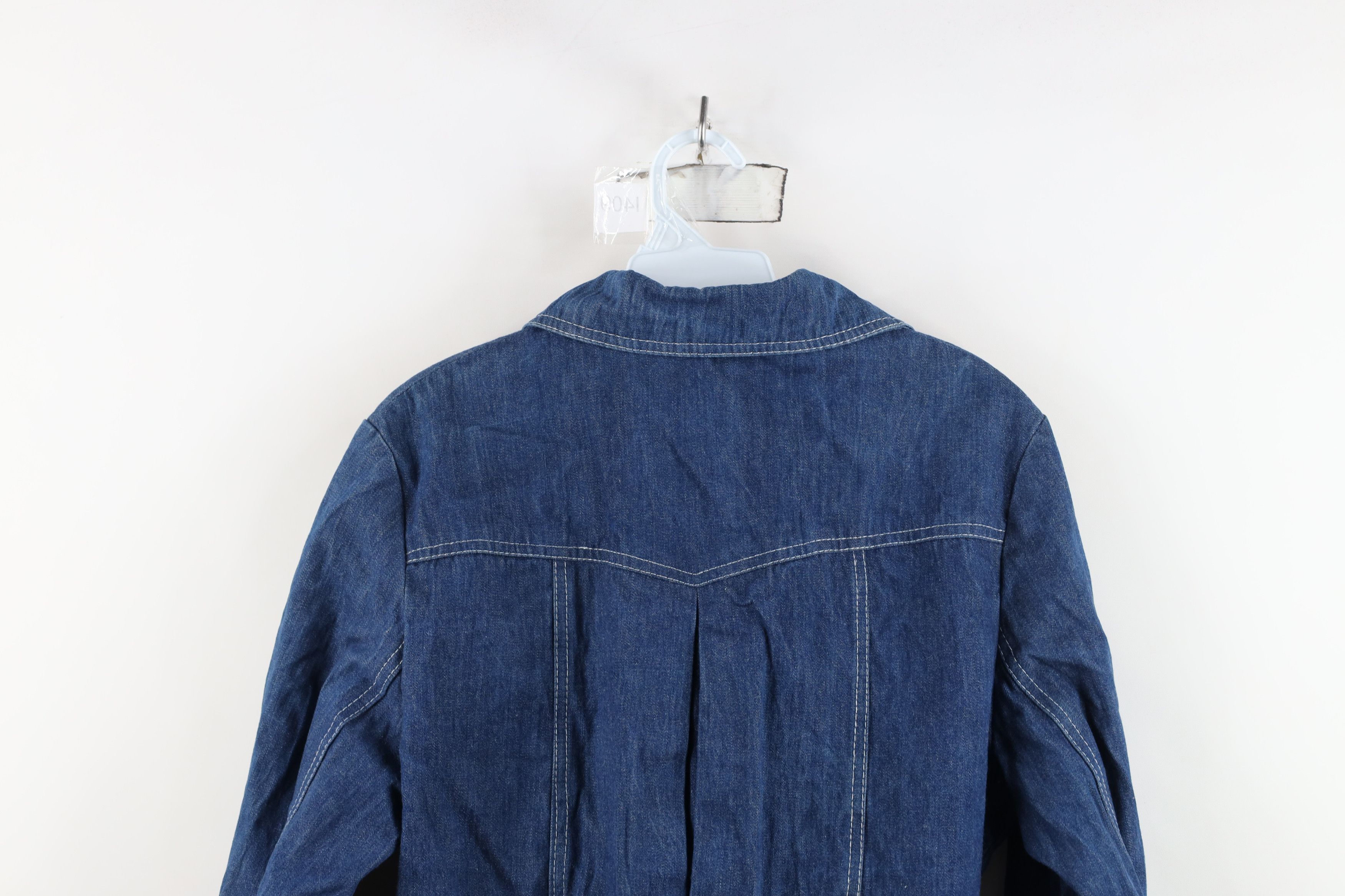 Vintage Vintage 70s Streetwear Belted Lined Denim Jean Jacket Blue Size XL / US 12-14 / IT 48-50 - 14 Thumbnail