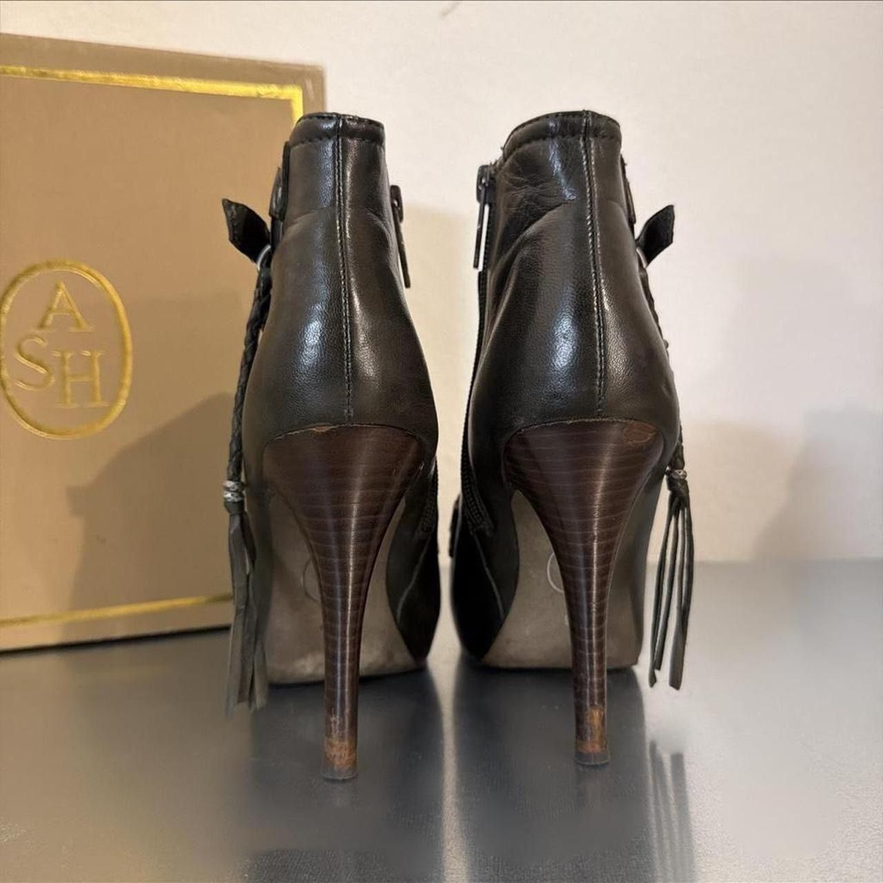 ASH Ash Rare Goth Witch Tessel Leather Boots Size US 5 / IT 35 - 3 Thumbnail
