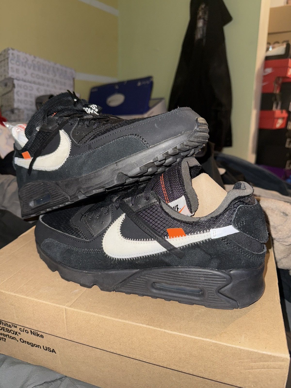 Nike × Off-White Nike x Off-White Air Max 90 Black 10.5 Size US 10.5 / EU 43-44 - 1 Thumbnail