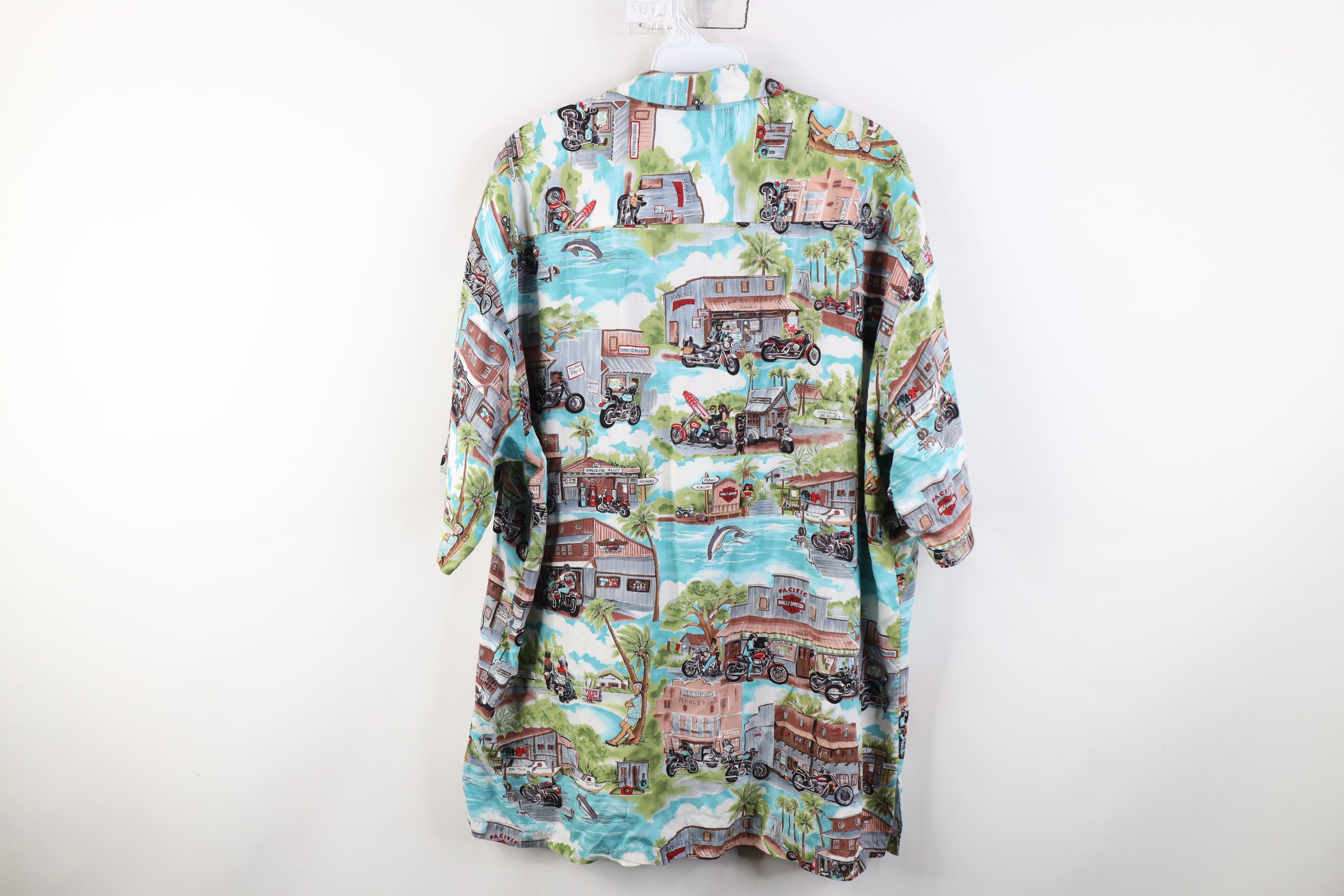 Harley Davidson Vintage 90s Harley Davidson Hawaiian Button Shirt USA Size US XL / EU 56 / 4 - 12 Thumbnail