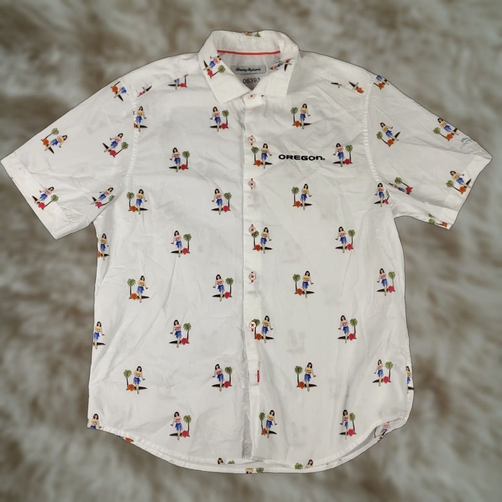 Tommy Bahama Tommy Bahama Button-Up Shirt Mens Medium White Cotton Casual Short Sleeve Beach Classic Size US M / EU 48-50 / 2 - 1 Thumbnail