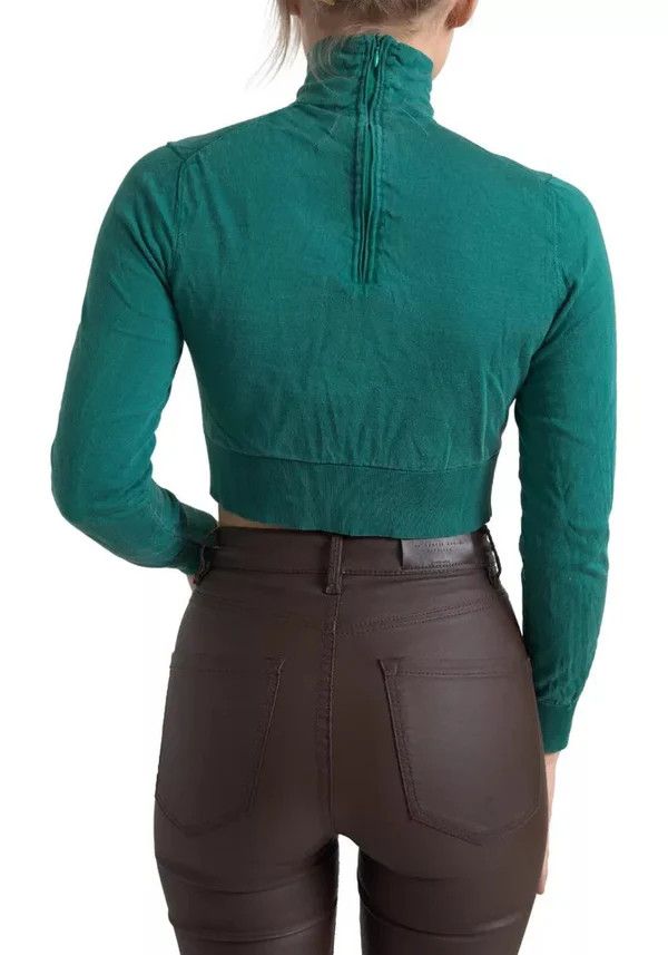 Dolce & Gabbana o1y0925 Turtleneck Sweater in Emerald Green Size XS / US 0-2 / IT 36-38 - 2 Thumbnail