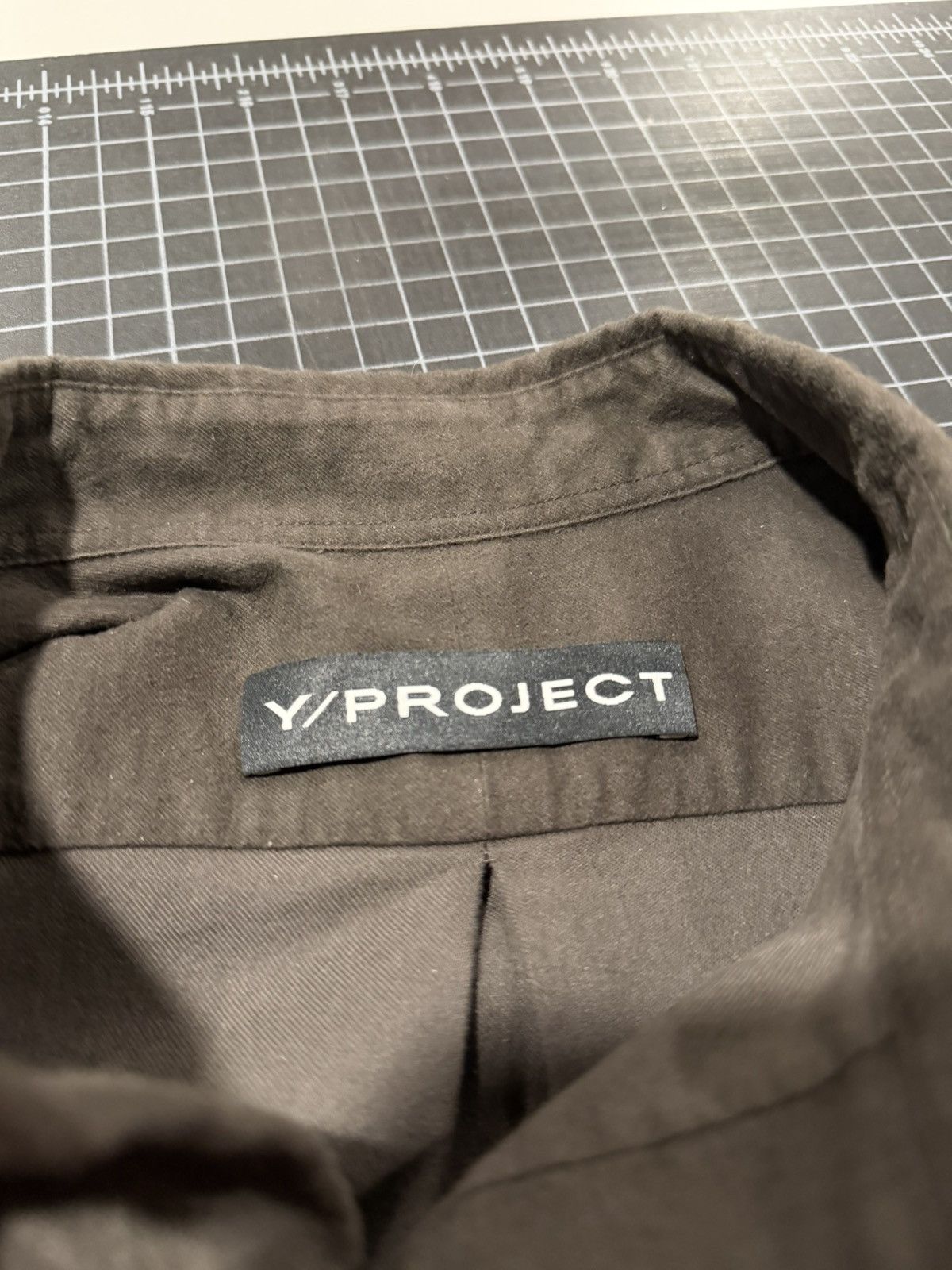 Y/Project Y/PROJECT Cinched Logo Button Up Shirt - Size L Size US L / EU 52-54 / 3 - 6 Thumbnail