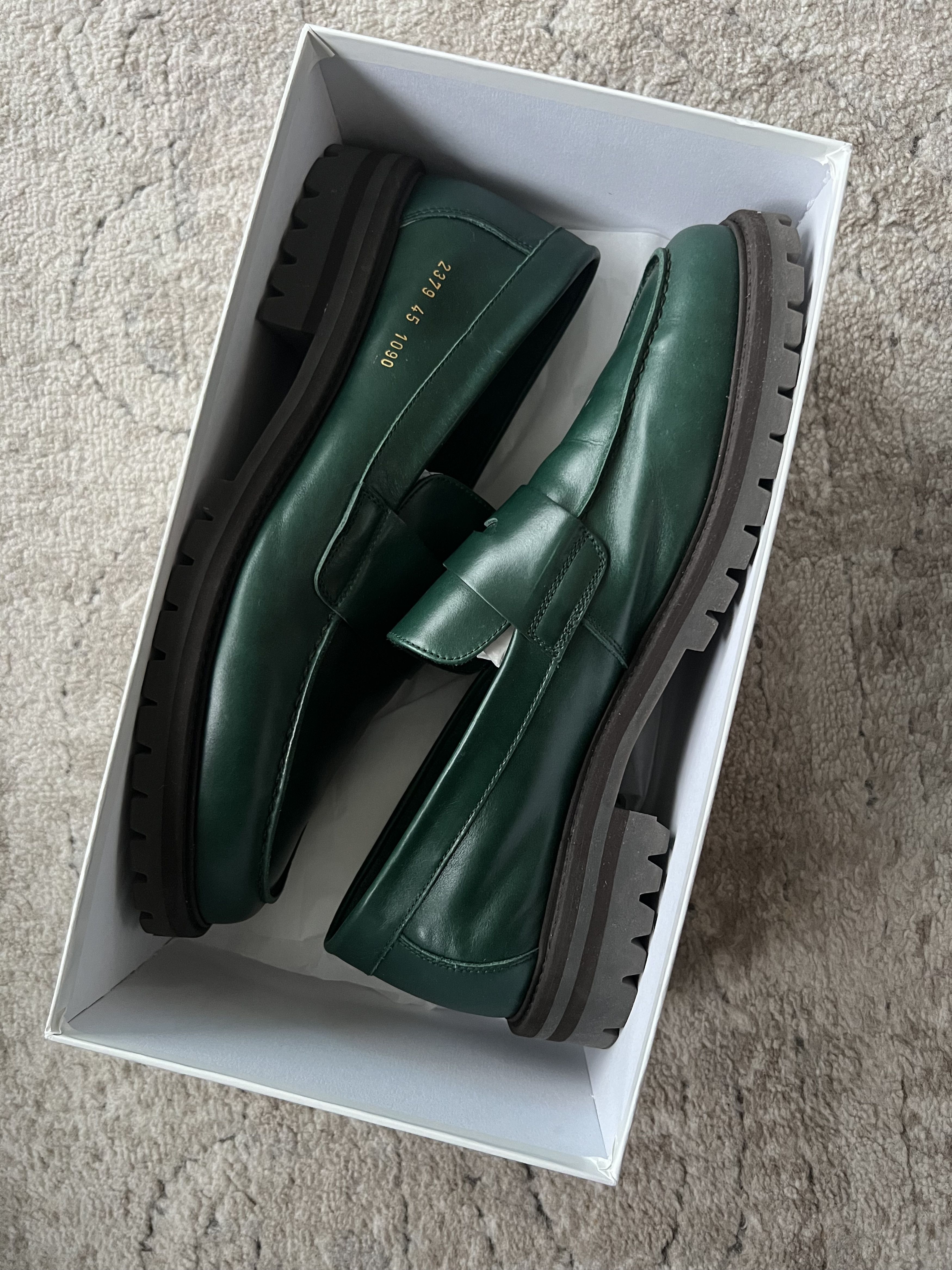 Common Projects Common Projects Green Leather Loafer - Size 45 Size US 12 / EU 45 - 4 Thumbnail