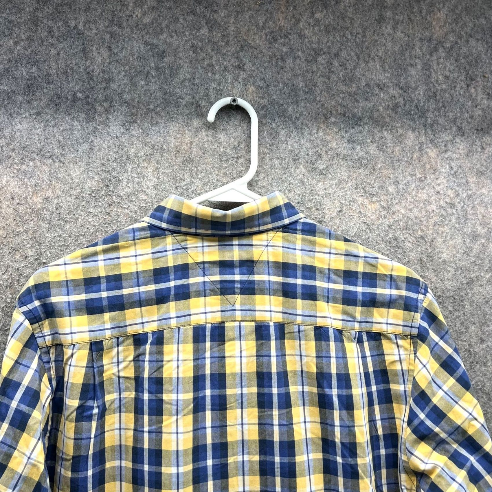 Tommy Hilfiger Tommy Hilfiger Shirt Men Small Adult Yellow Plaid Button-Down Classic Fit Knit Cotton Long Sleeve Regular Button-Up Collared Size US S / EU 44-46 / 1 - 3 Thumbnail