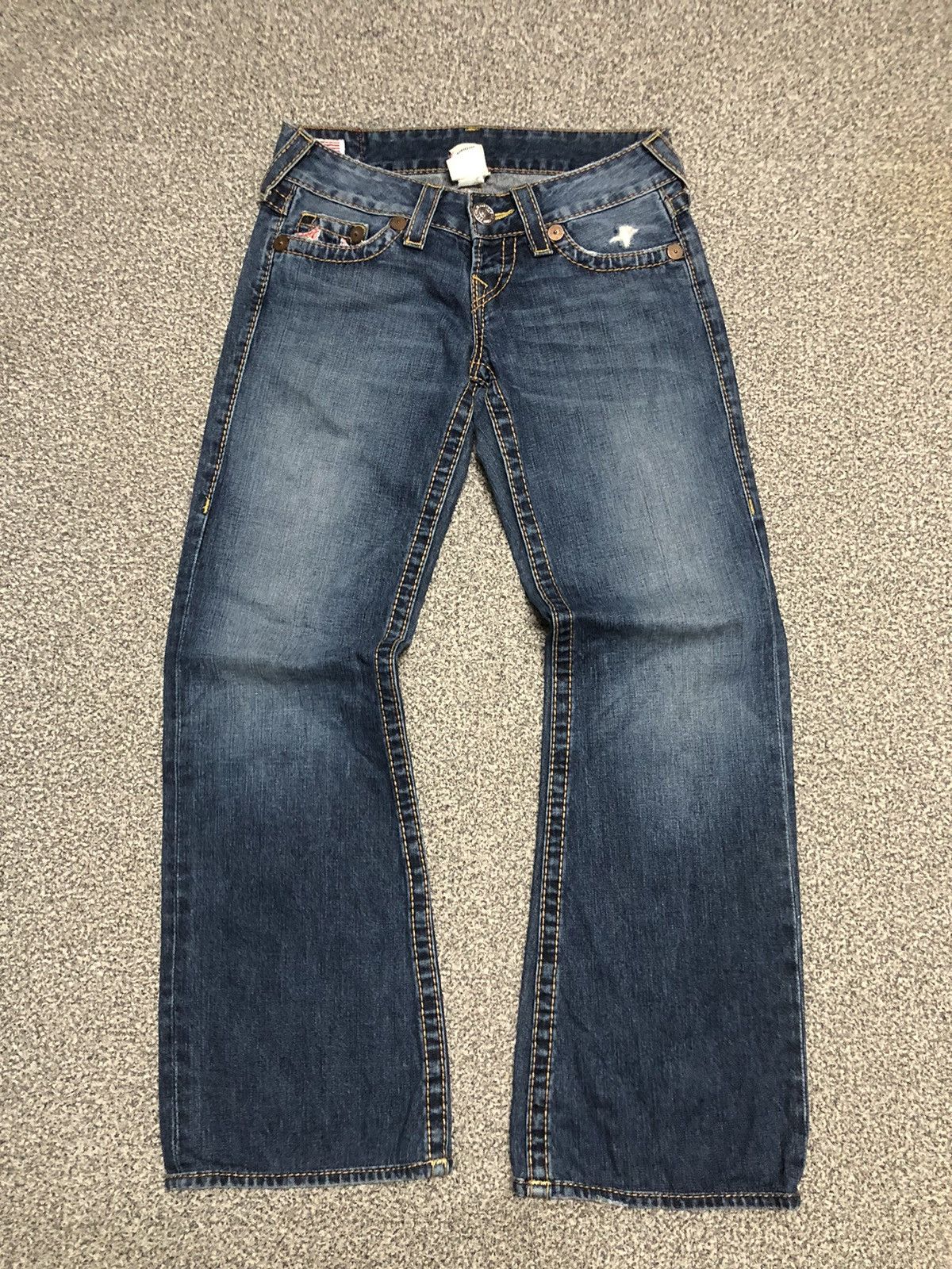 Japanese Brand × True Religion × Vintage Vintage Faded Blue True Religion Ella Rainbow Flare Jeans Size 30" / US 8 / IT 44 - 9 Thumbnail