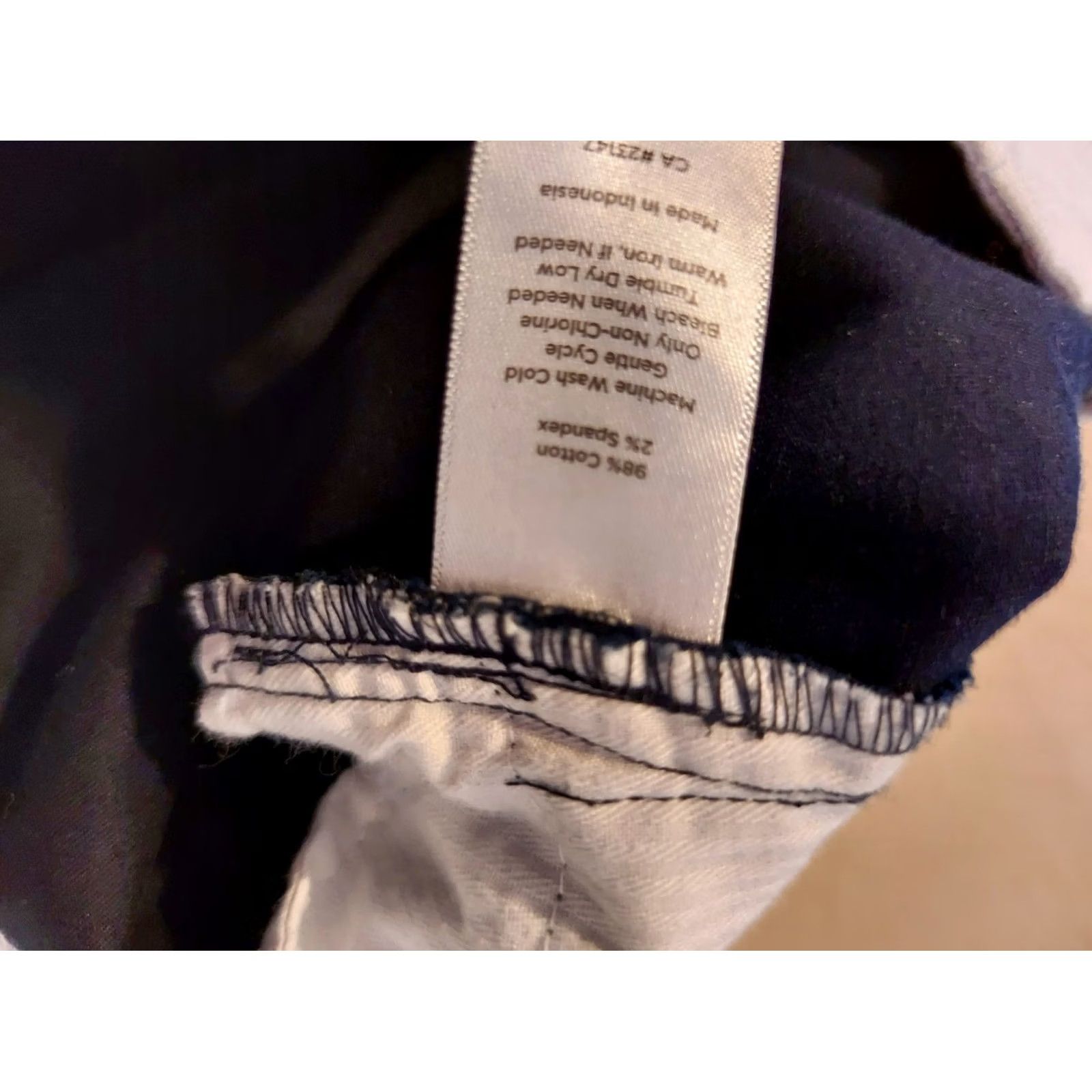 Talbots Talbots Dress Womens 16P Khaki Pants Petite Navy Slack Chino Trouser Size 38" / US 16 / IT 52 - 4 Thumbnail