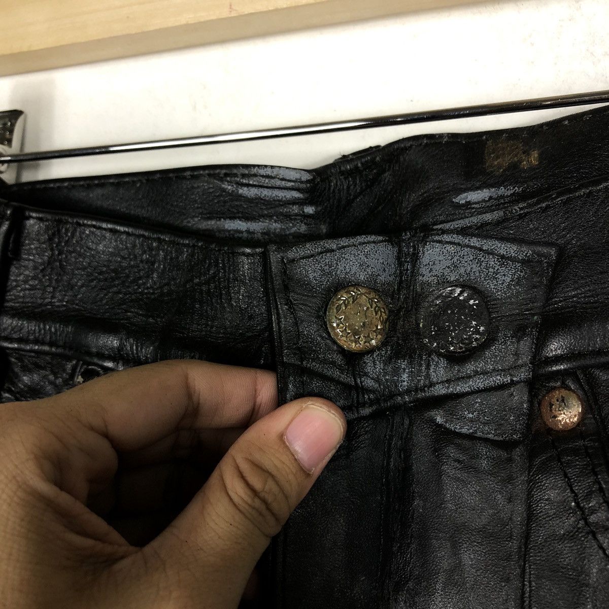 Genuine Leather 🔥Rare 90’s Genuine Leather Pants Racing Issey Miyake Japan Size US 28 / EU 44 - 9 Thumbnail