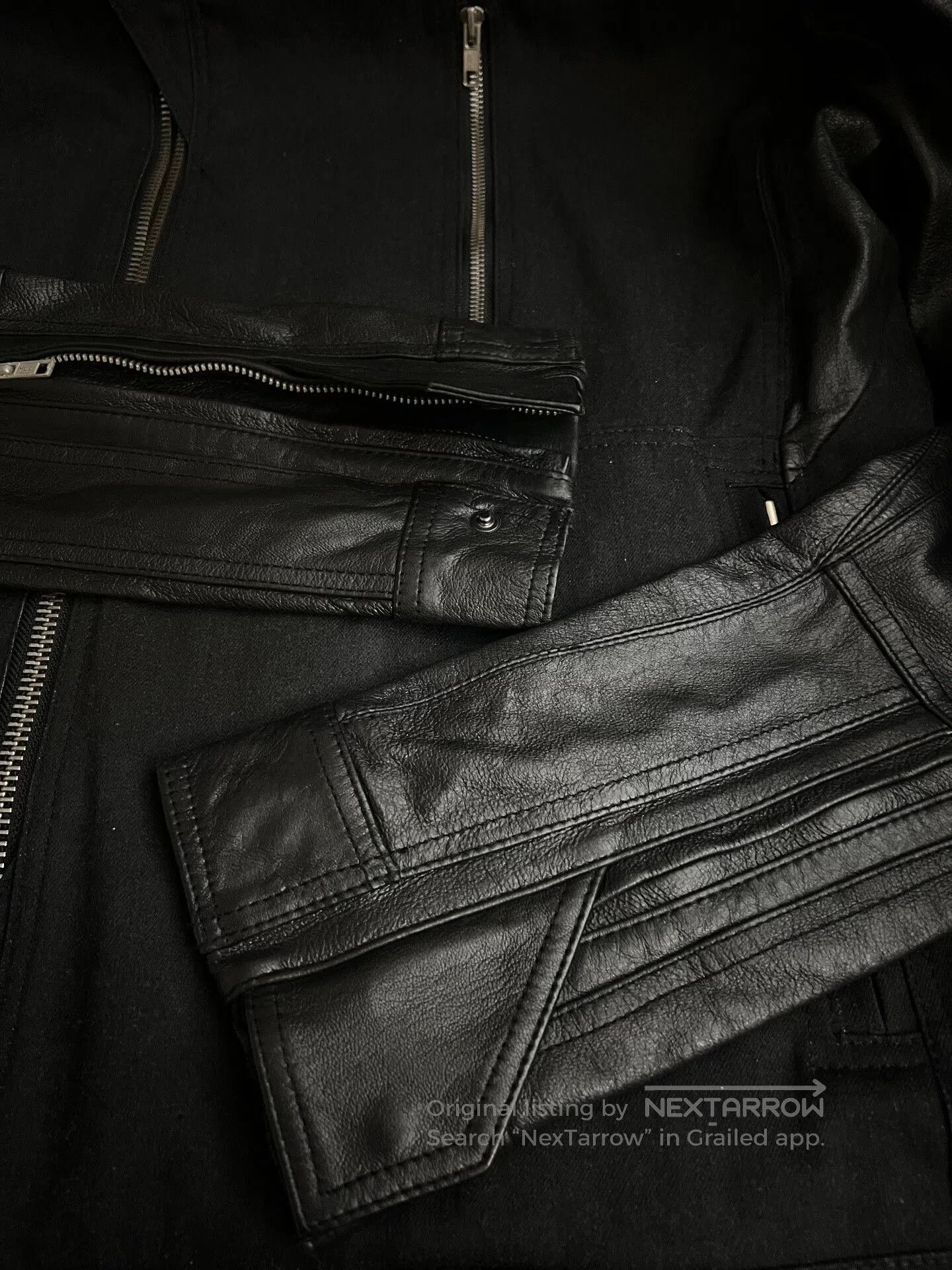 Rick Owens Rick Owens Tactical Zip Denim Leather Jacket. Size US M / EU 48-50 / 2 - 6 Thumbnail