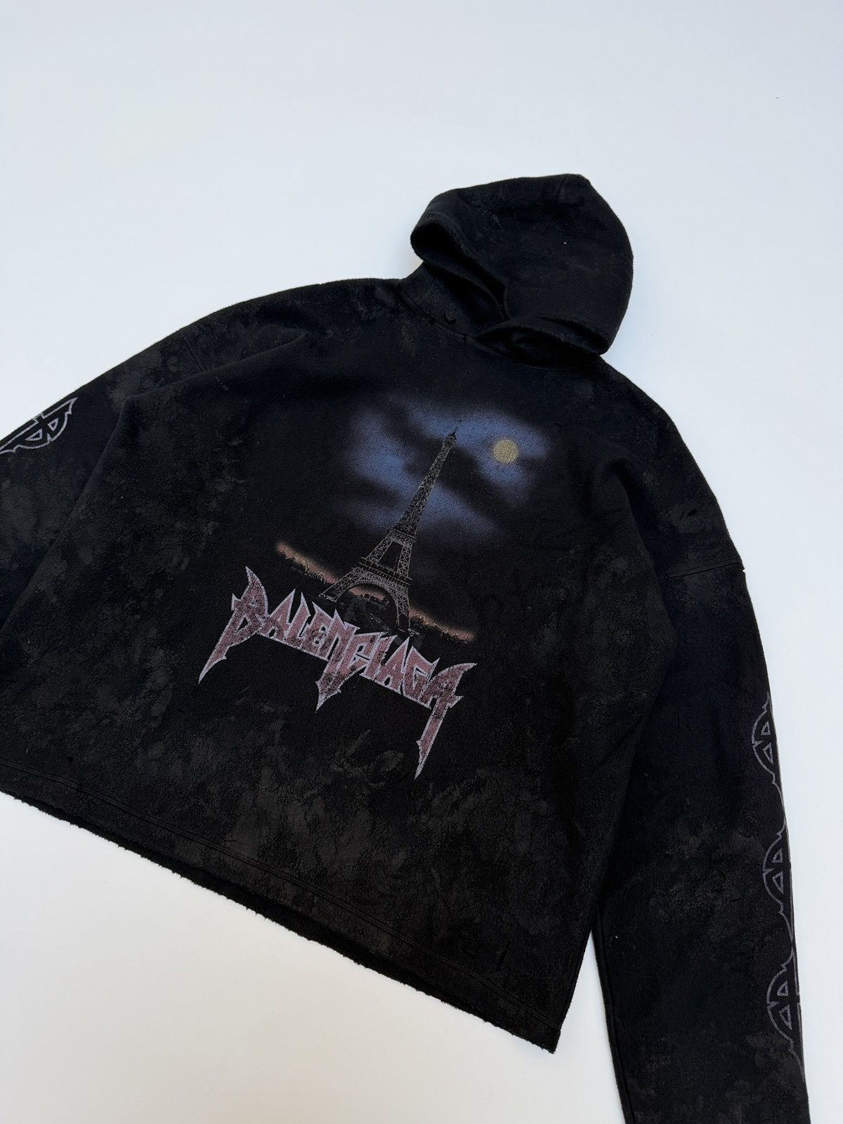 Balenciaga Balenciaga Paris Moon Fleece Oversized Hoodie Size US S / EU 44-46 / 1 - 3 Thumbnail