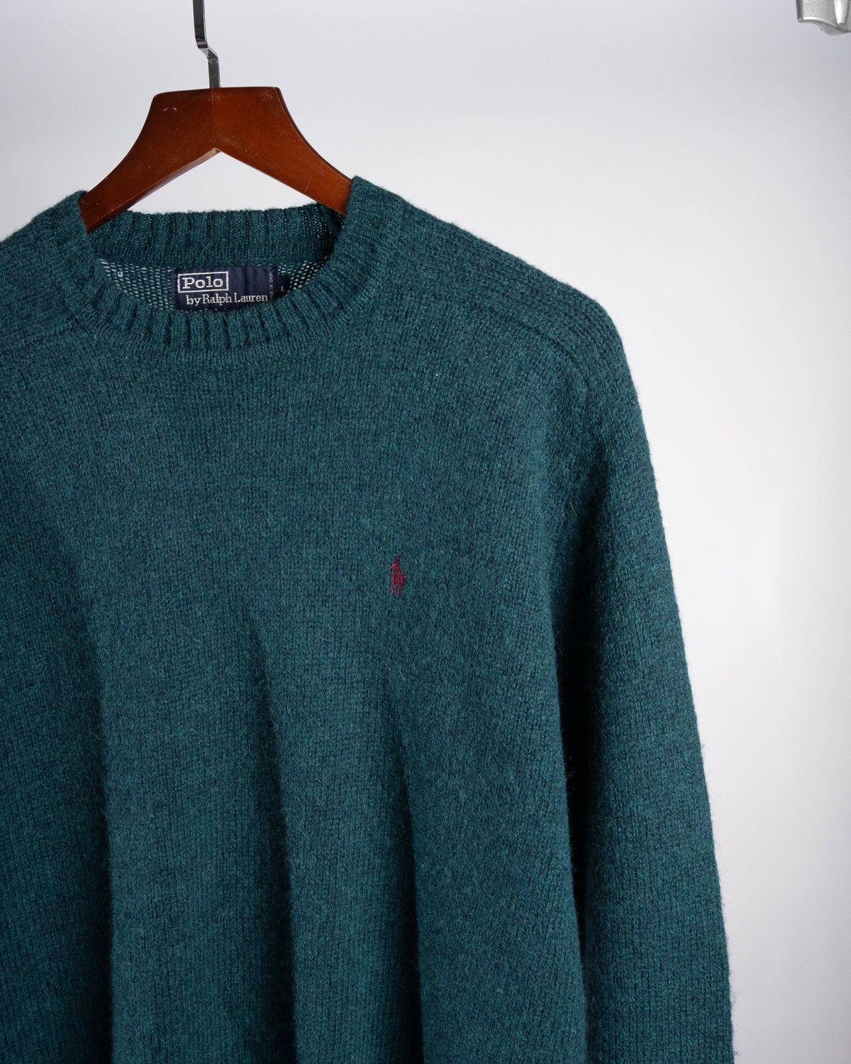 Polo Ralph Lauren Polo Ralph Lauren Teal Crewneck Wool Sweater Size US L / EU 52-54 / 3 - 2 Thumbnail