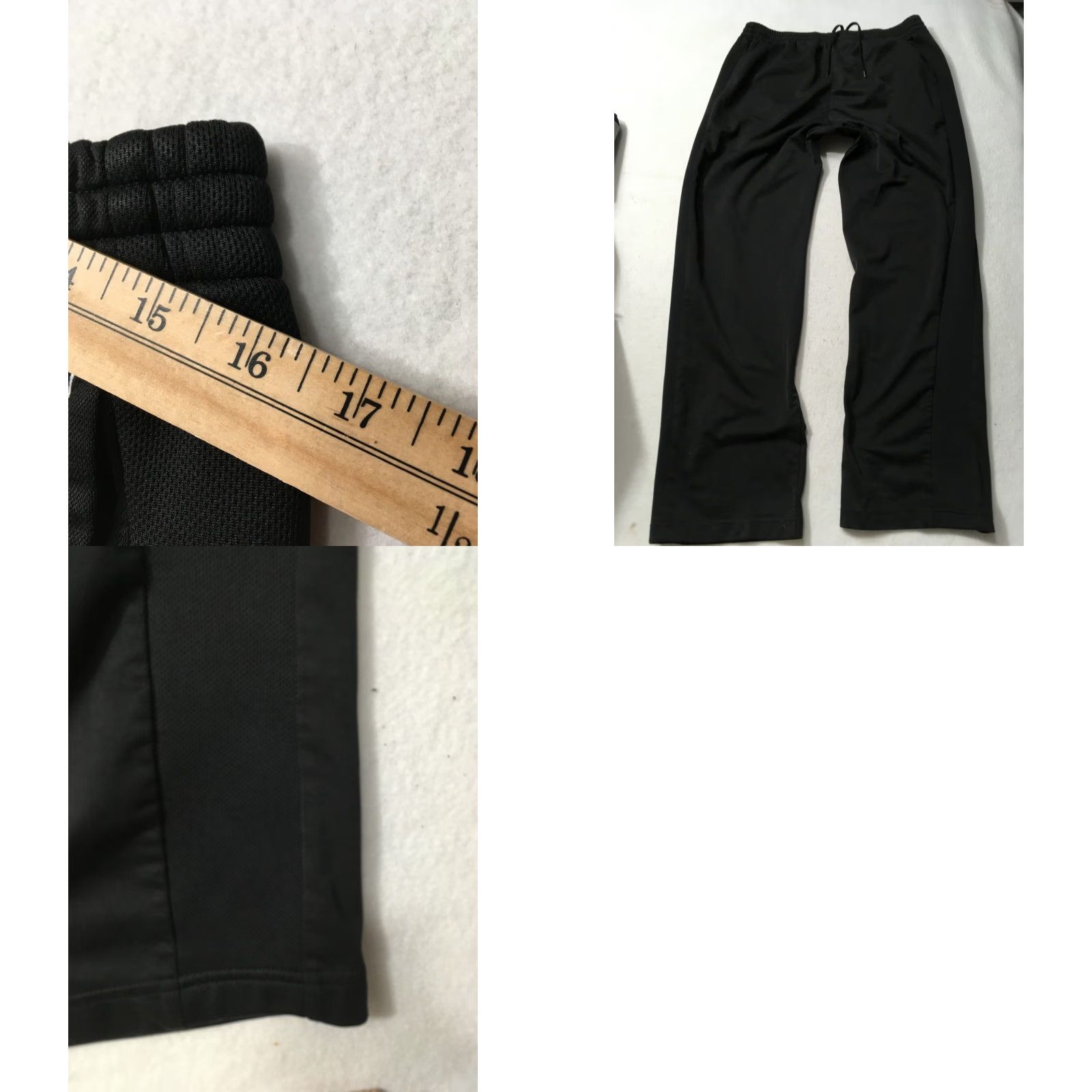 Adidas Adidas Sweatpants Mens Medium Black Straight Leg Baggy Workout Gym Drawstring Size US 31 - 8 Thumbnail
