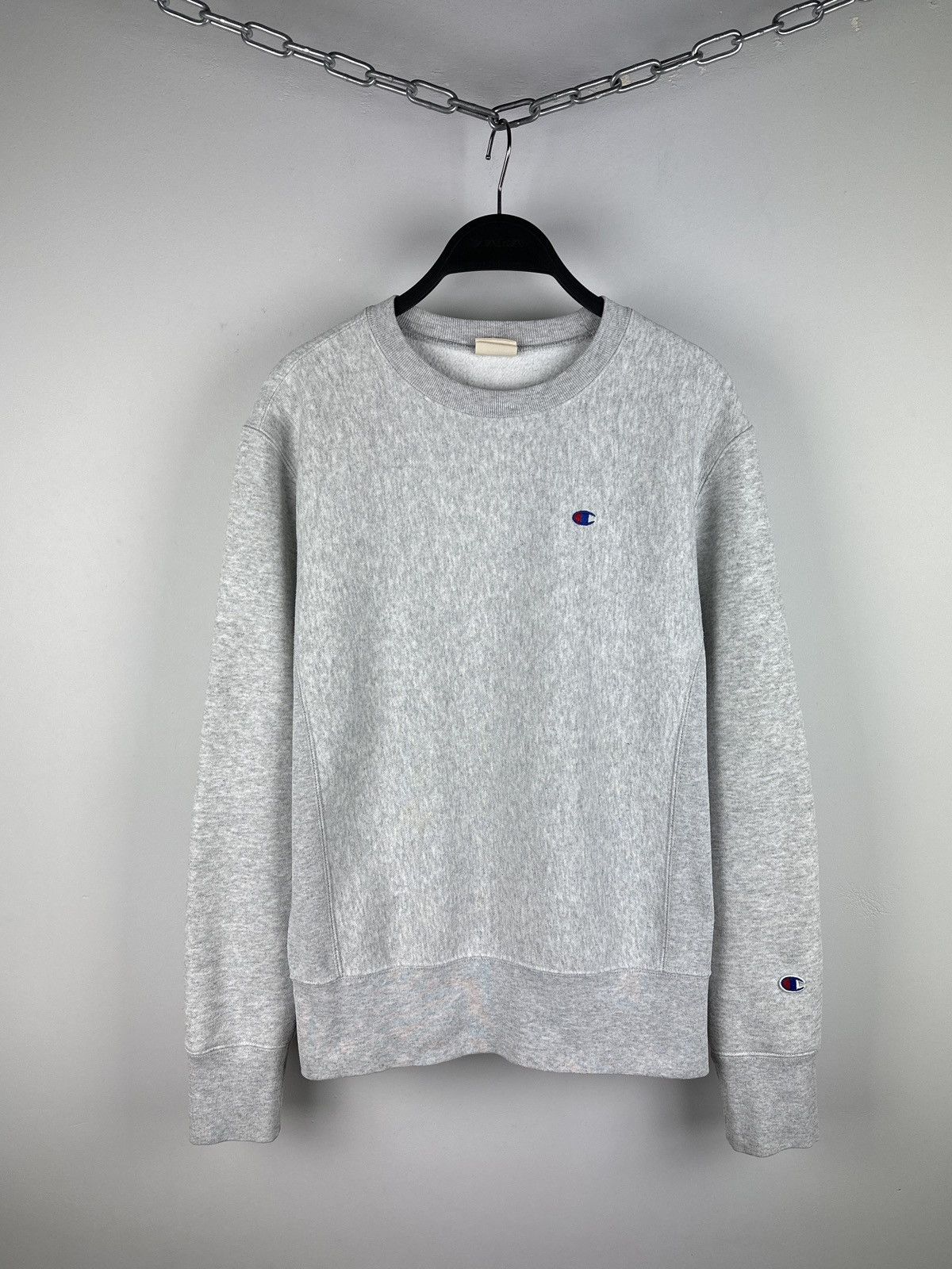 Champion × Vintage Vintage Y2K Champion Basic Grey Sweatshirt Size US S / EU 44-46 / 1 - 1 Thumbnail
