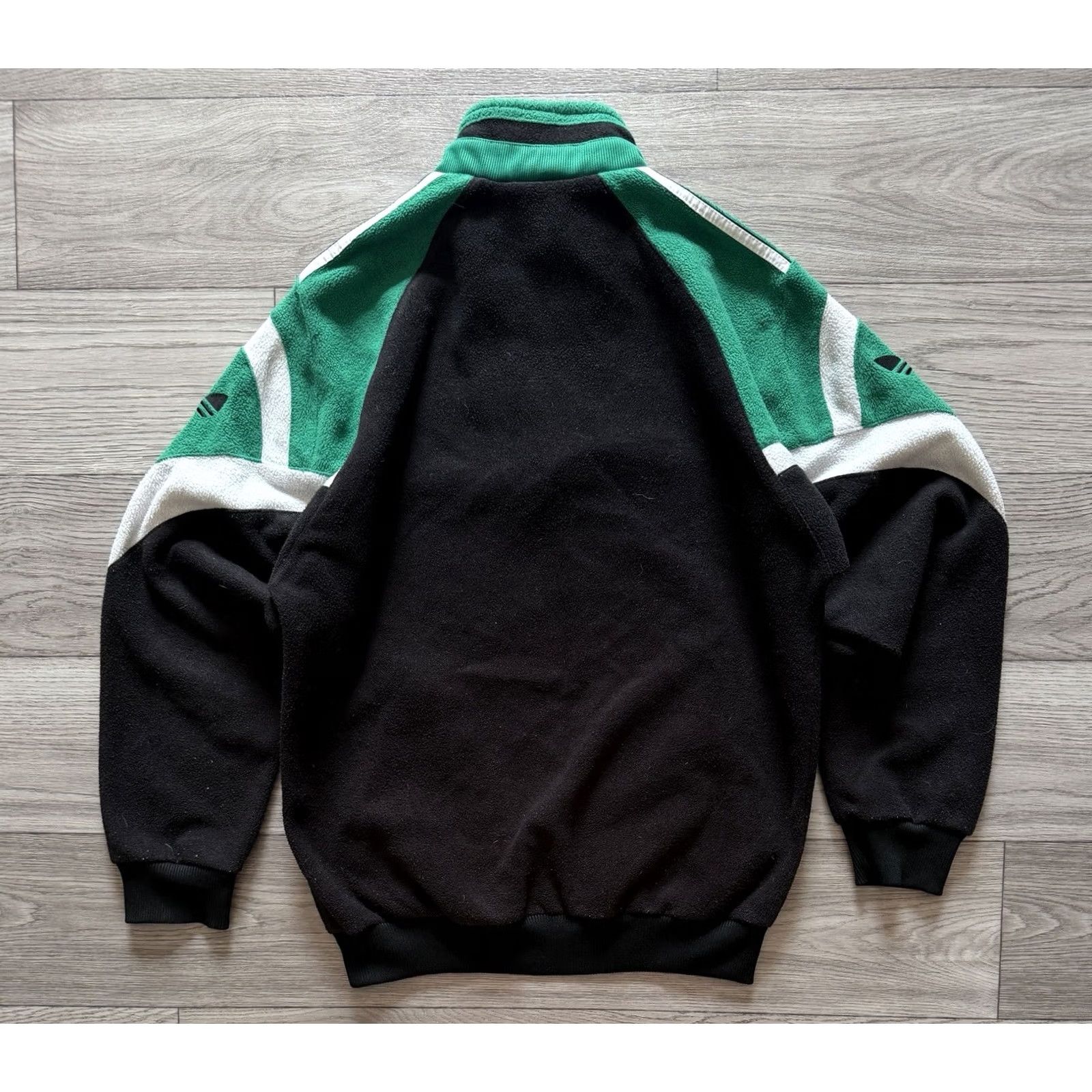 Adidas Adidas Fleece 1/4 Zip Pullover Black/Green White Mens S 1/4 Zip Pullover Sweatshirt 1990s Vintage Clothing Size US S / EU 44-46 / 1 - 2 Thumbnail