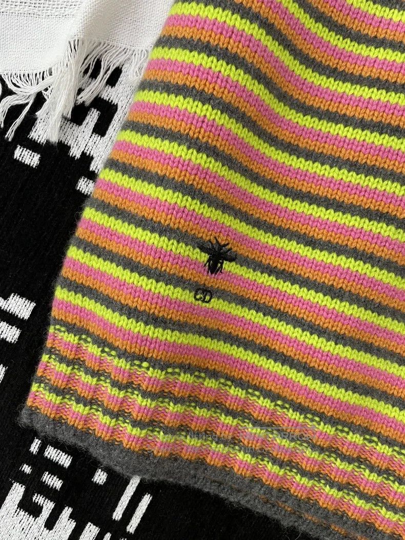 Dior Dior Colourful striped cashmere knitted short sleeves Size XS / US 0-2 / IT 36-38 - 2 Thumbnail