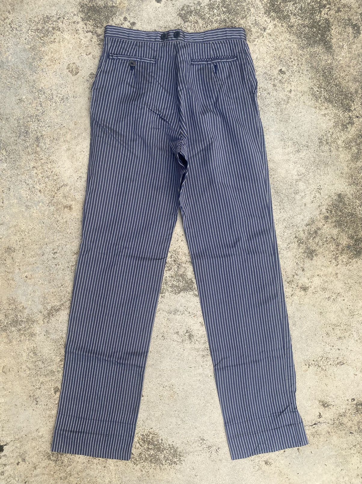 Japanese Brand × Yohji Yamamoto YohjiYamamoto Casual Pants Blue Stripes Size US 28 / EU 44 - 12 Thumbnail