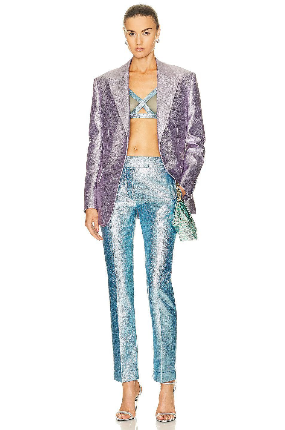 Tom Ford o1loc1c0924 BR0037 Size: 36 / Iridescent Bra in Aqua Size ONE SIZE - 5 Thumbnail