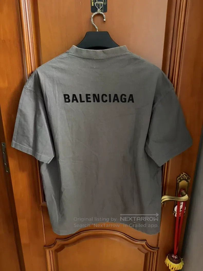 Balenciaga Balenciaga Front and Back Embroidered Logo Short Sleeve Size US M / EU 48-50 / 2 - 2 Thumbnail