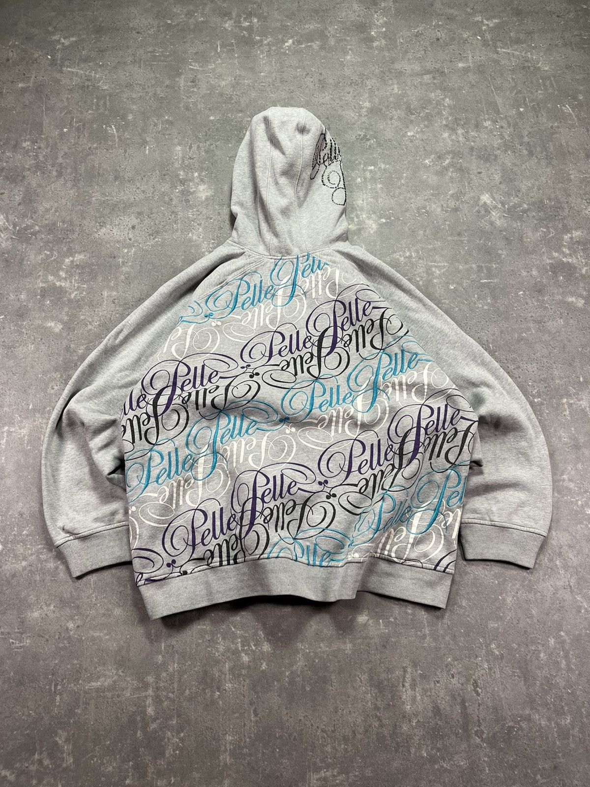 Pelle Pelle Pelle Pelle Multilogo Printed Studded Baggy Zip Hoodie XL Size US XL / EU 56 / 4 - 2 Thumbnail