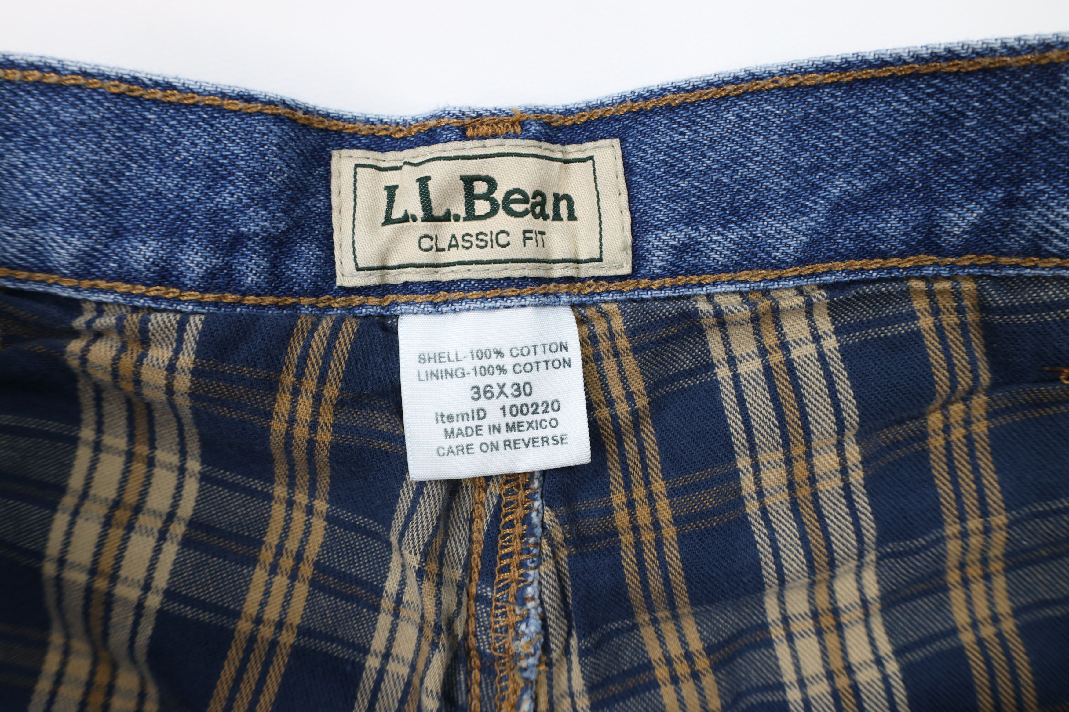 L.L. Bean × Vintage Vintage LL Bean Flannel Lined Classic Fit Denim Jeans Blue Size US 36 / EU 52 - 4 Thumbnail