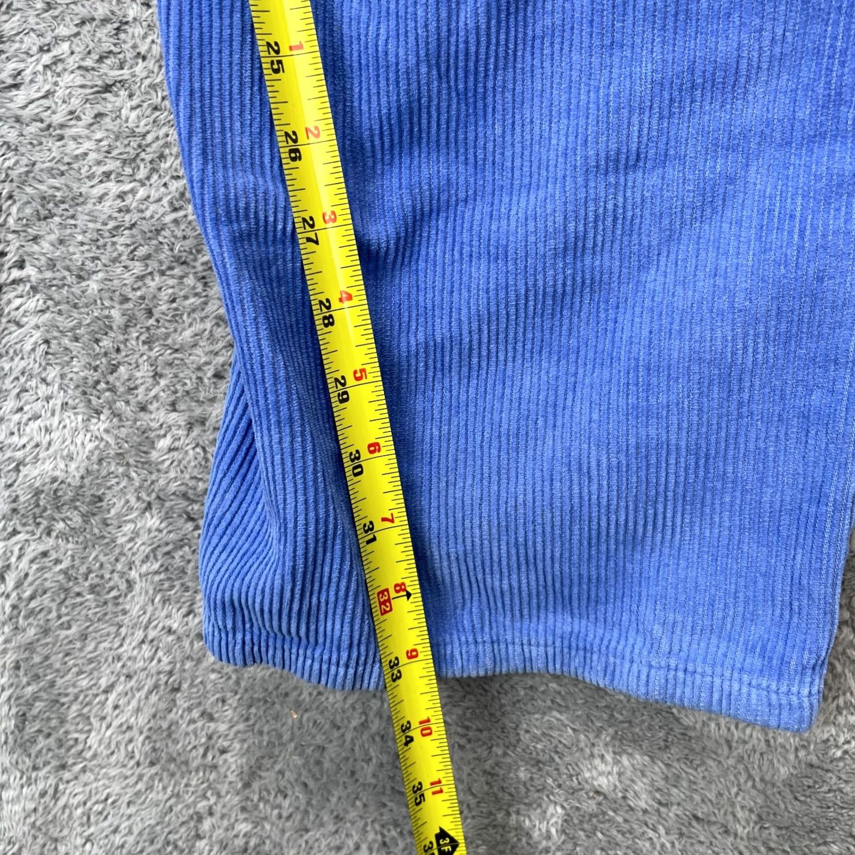 Zara VINTAGE Zara Corduroy Pants Womens 0 Blue Cotton Bootcut Leg High Waisted Flared Retro Size 25" / US 0 / IT 36 - 7 Thumbnail