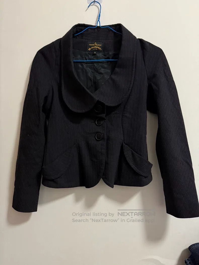 Vivienne Westwood Vivienne Westwood Dark Patterned Striped Lapel Blazer Jack Size M / US 6-8 / IT 42-44 - 4 Thumbnail