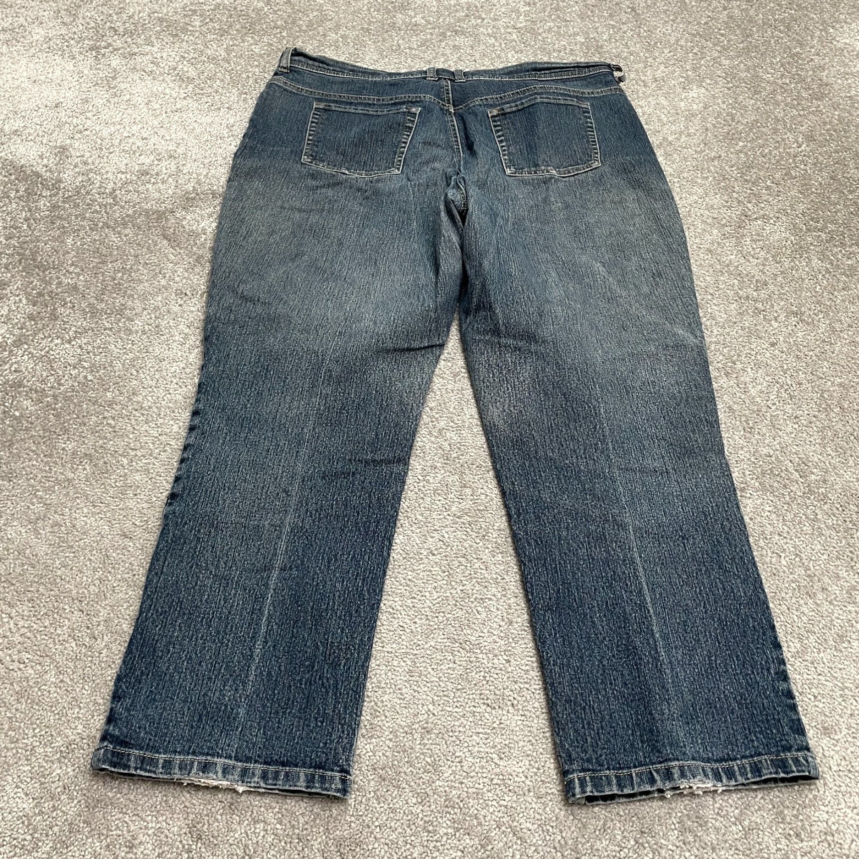 Gloria Vanderbilt Gloria Vanderbilt Jeans Womens 16 Short Blue Straight Denim Cotton 38x28 Casual 5-Pocket Design Baggy? Size 38" / US 16 / IT 52 - 2 Thumbnail