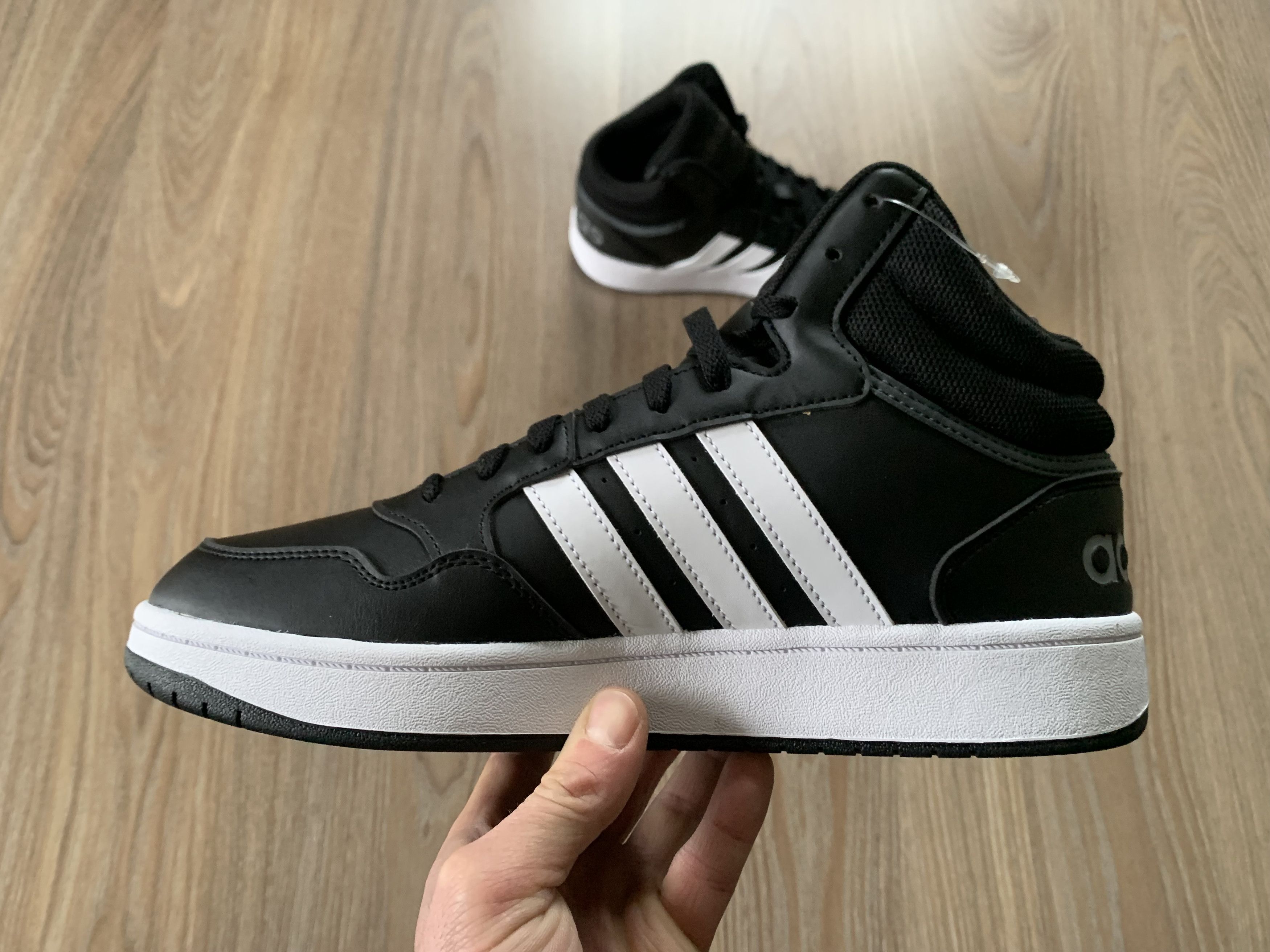 Adidas Adidas Hoops 3.0 Mid Black Sneakers Size US 10.5 / EU 43-44 - 7 Thumbnail