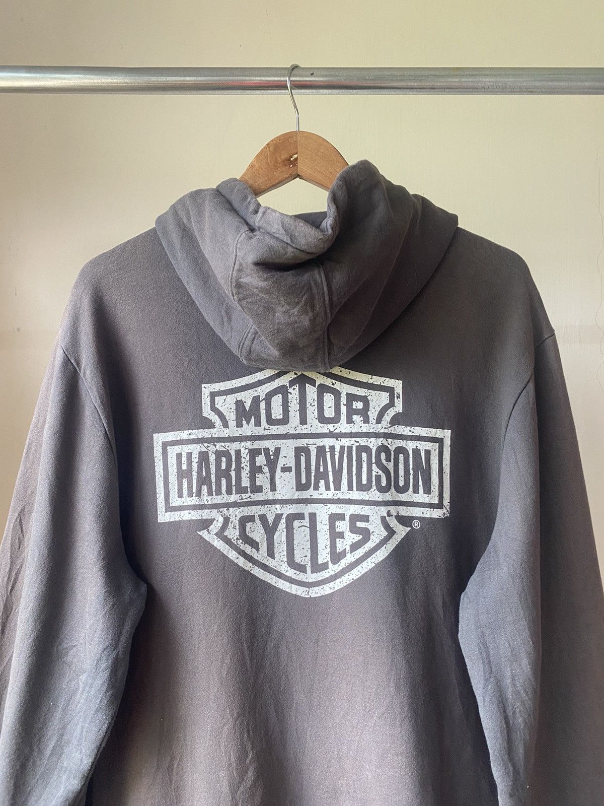 Harley Davidson × Vintage Faded Harley Davidson Pullover Hoodie 90s Y2K Size US XL / EU 56 / 4 - 8 Thumbnail