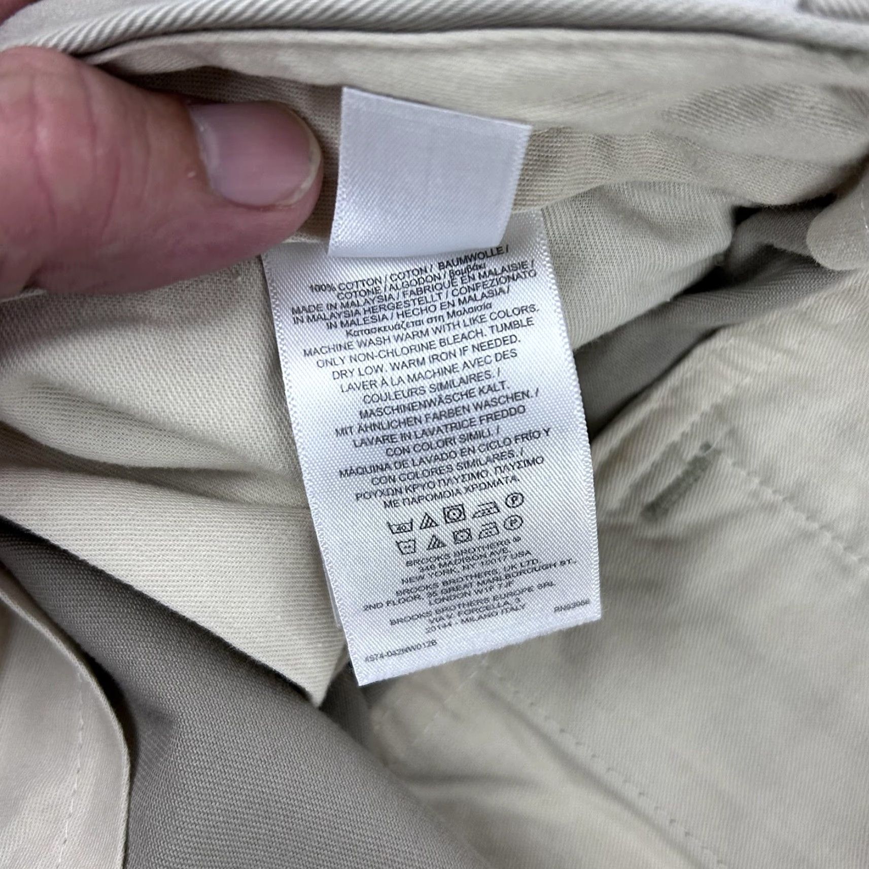 Brooks Brothers Brooks Brothers Clark Fit Advantage Chino Pants Mens 38x30 Khaki Beige Flat Front Size US 38 / EU 54 - 5 Thumbnail
