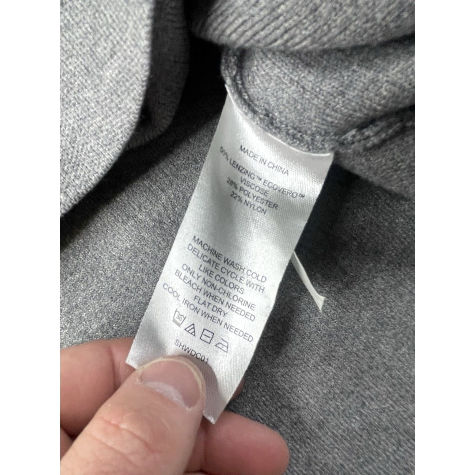 Quince Quince Women Mock Neck Knit Stitch Pullover Heather Grey Top XL Size XL / US 12-14 / IT 48-50 - 7 Thumbnail