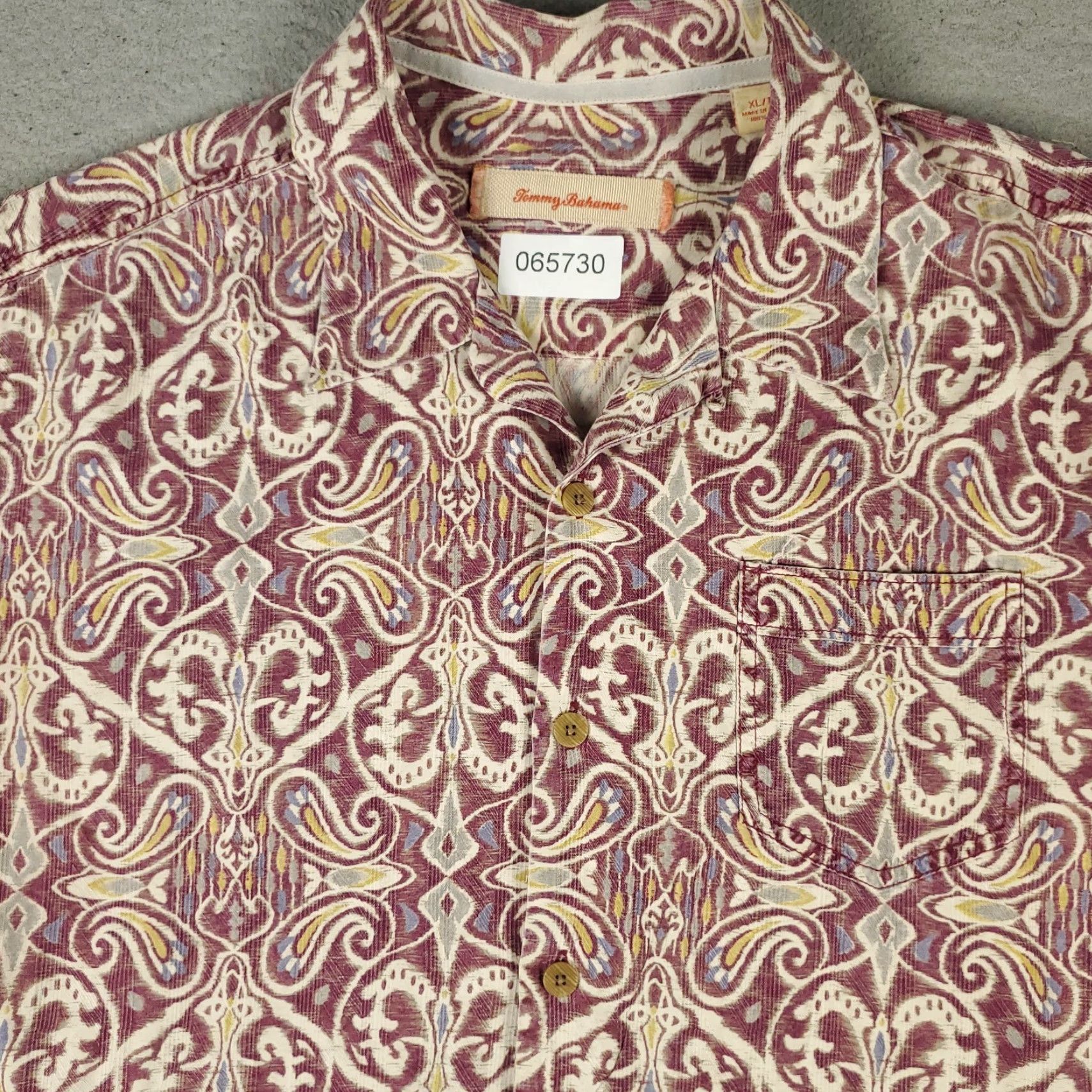 Tommy Bahama Tommy Bahama Shirt Mens XL Purple Silk Hawaiian Button-Up Shirt Size US XL / EU 56 / 4 - 2 Thumbnail