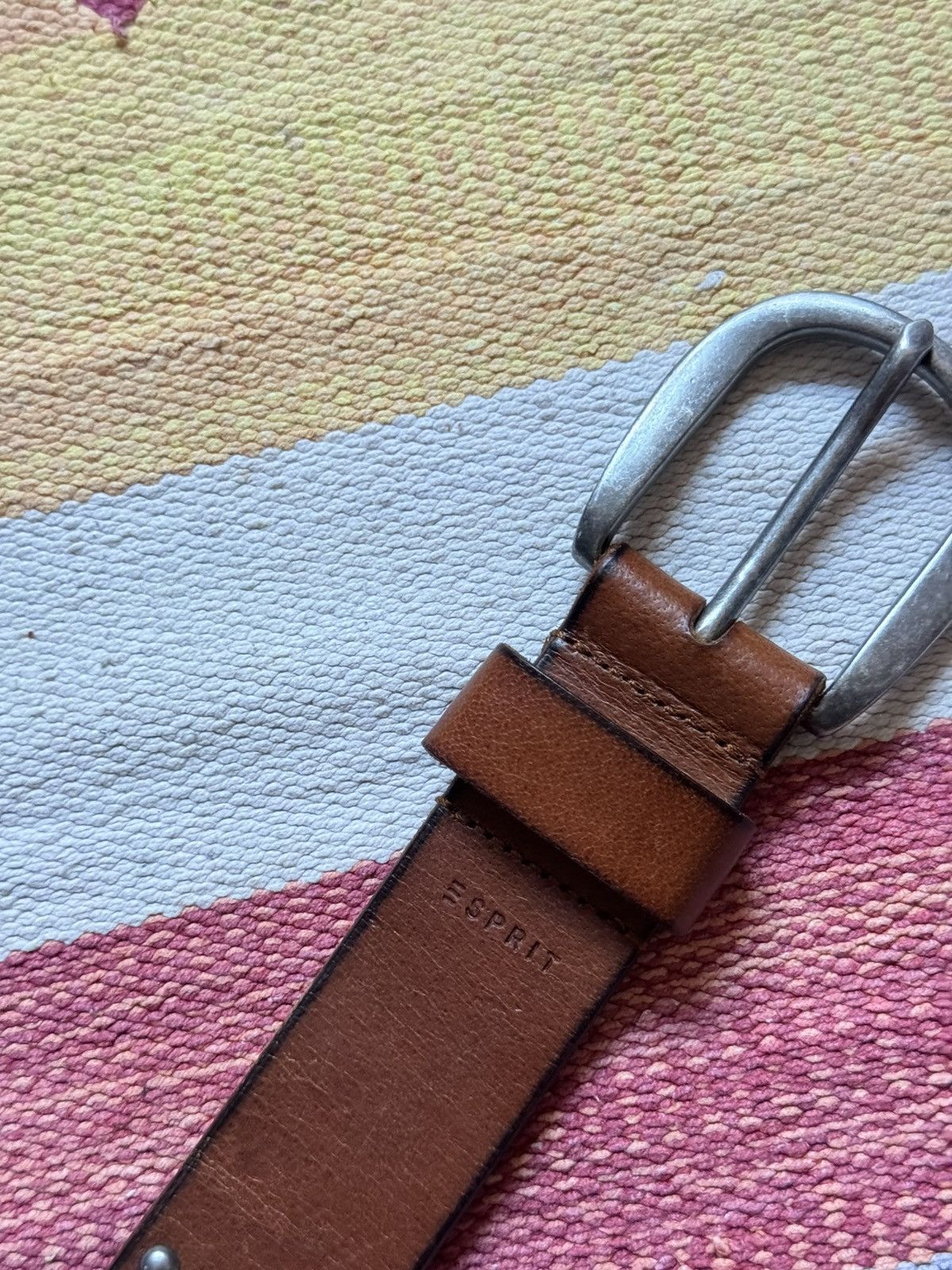 Genuine Leather Vintage 00’s Esprit y2k Japanese Genuine Leather Belt Size ONE SIZE - 6 Thumbnail