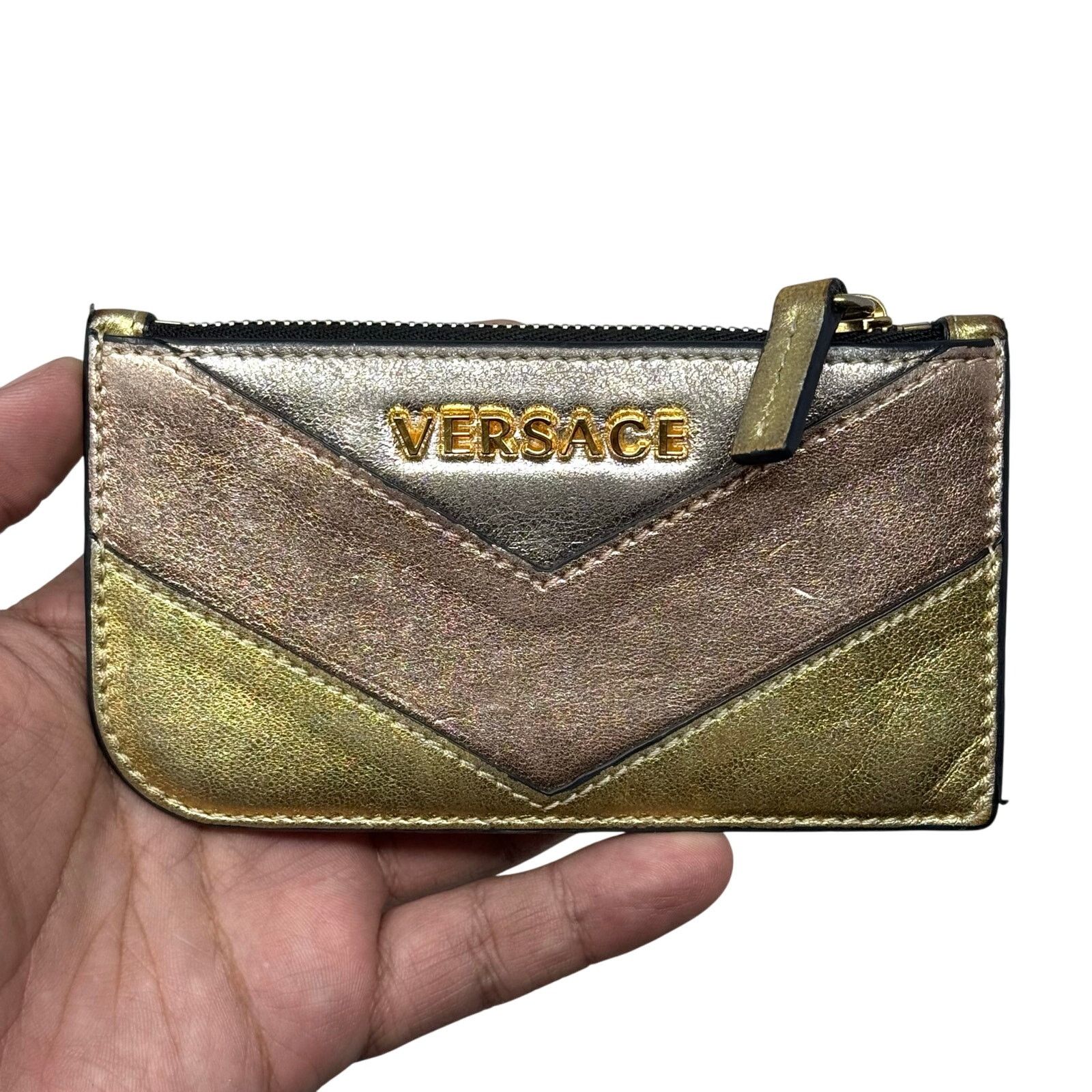 Versace Versace Metallic Zipper Wallet Size ONE SIZE - 3 Thumbnail