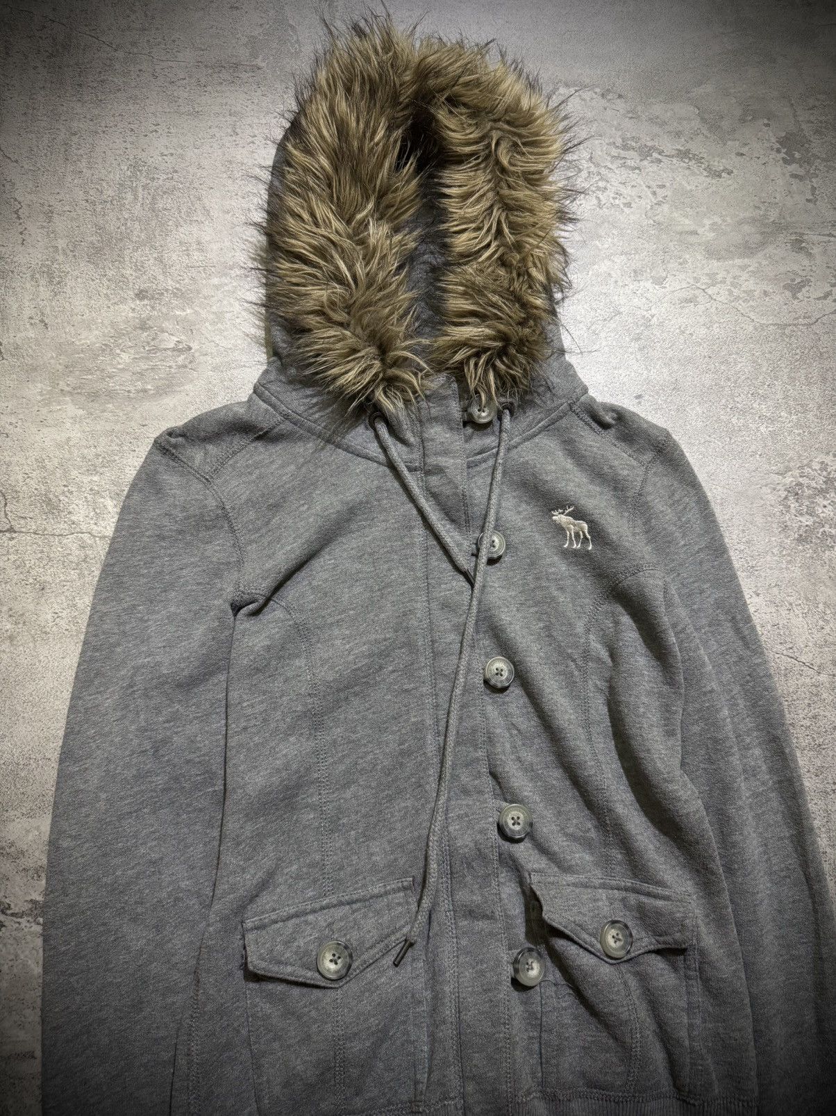 Abercrombie & Fitch Abercrombi & Fitch Ifsixwasnine Fur poem style Zip Hoodie Size US S / EU 44-46 / 1 - 2 Thumbnail