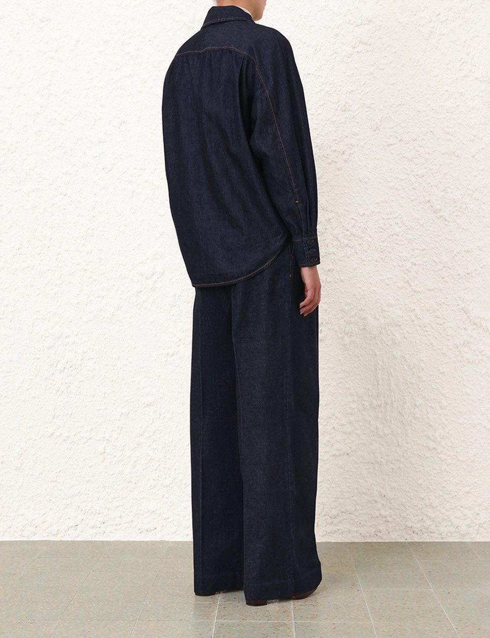 Zimmermann oc11z0925 Illustration Denim Shirt in Blue Size L / US 10 / IT 46 - 5 Thumbnail
