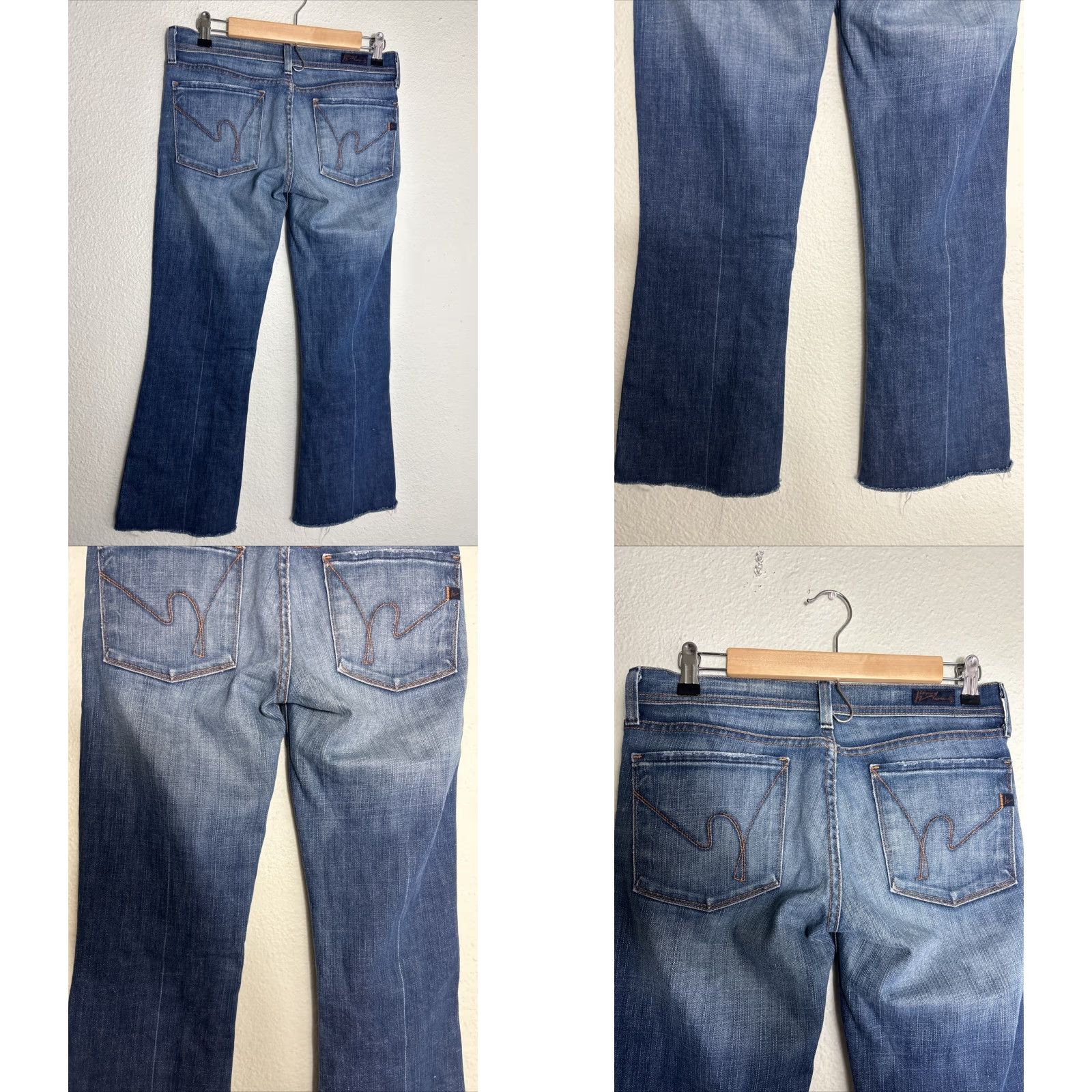 Citizens Of Humanity Citizens of Humanity Jeans Womens 27 Blue Ingrid 002 Low Waist Flare Dark Wash Size 30" / US 8 / IT 44 - 8 Thumbnail