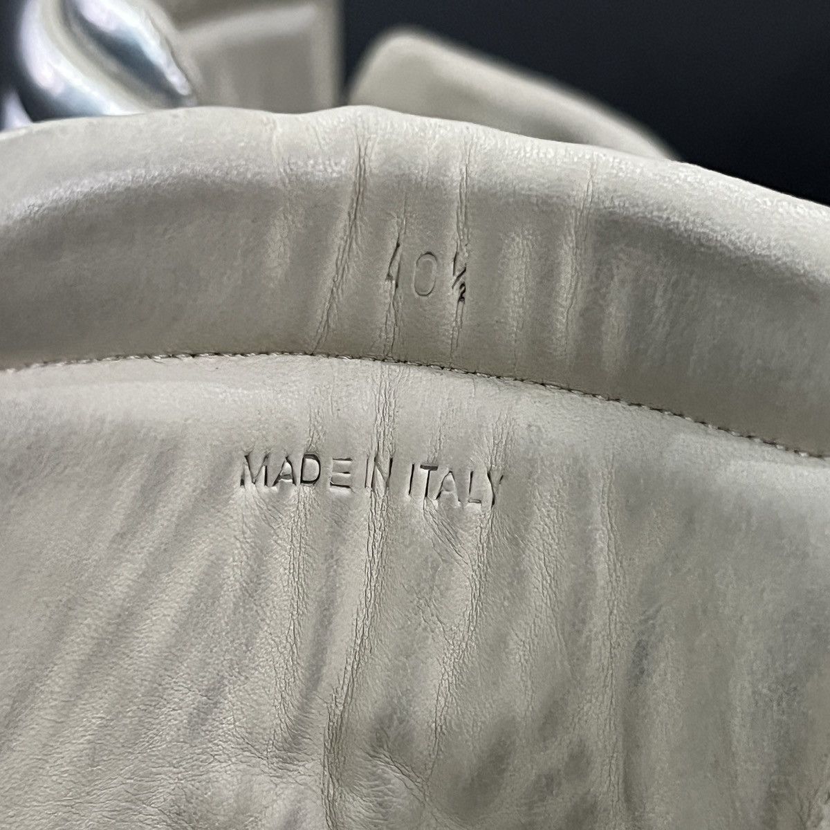 Maison Margiela Maison Margiela “Future” Liquid Silver High-Top Sneakers Size US 7 / EU 40 - 19 Thumbnail
