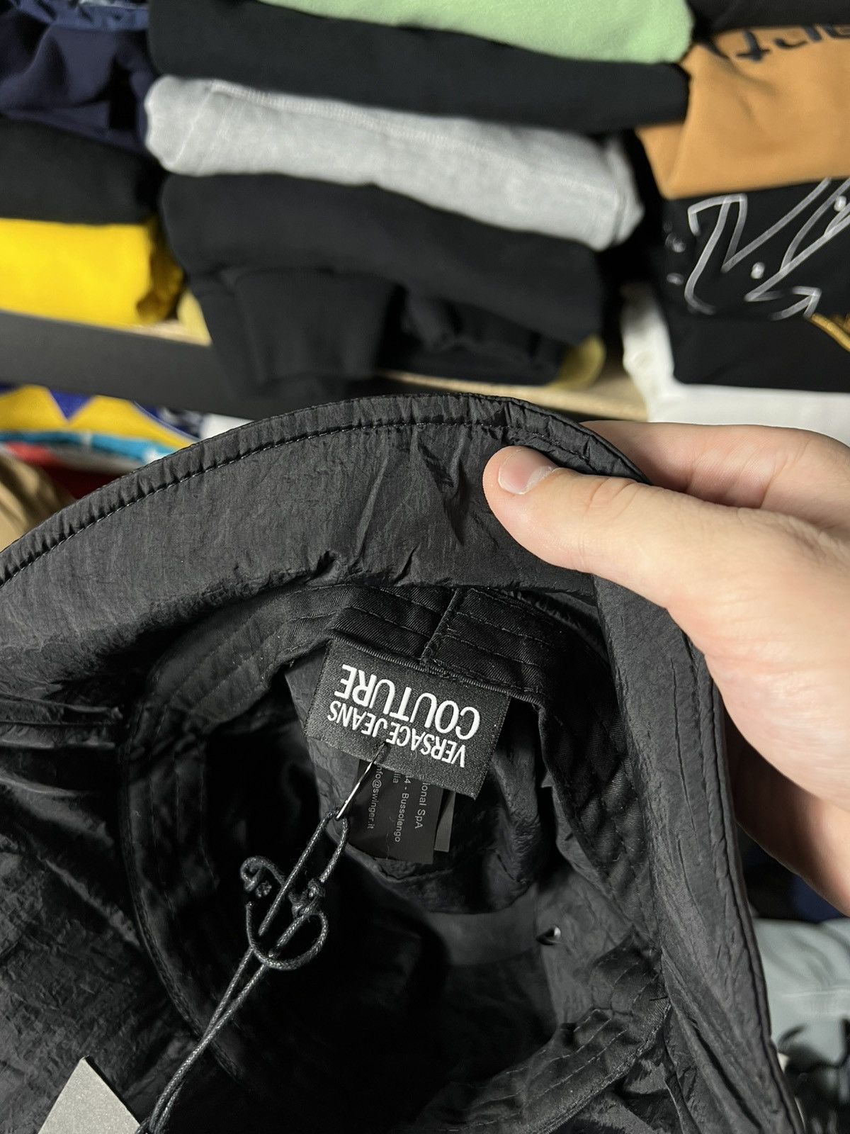 Versace Jeans Couture 🔥 Versace Jeans Couture Nylon Bucket Hat — Black - Size S Size 30 - 7 Thumbnail