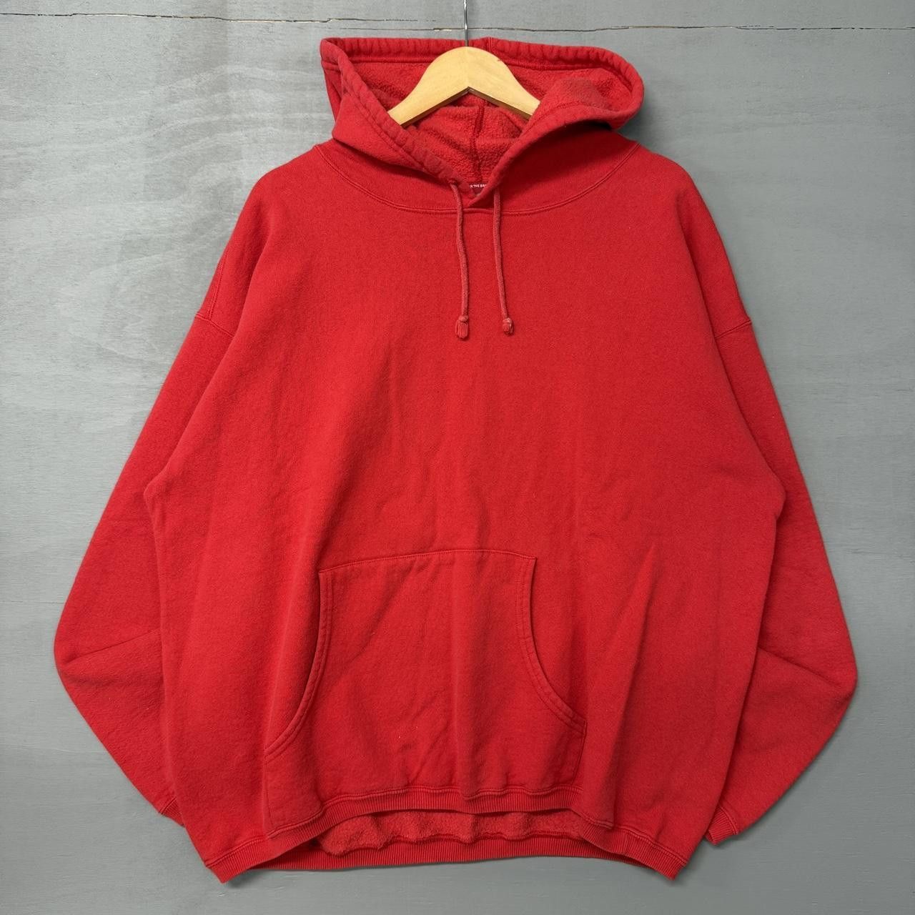 Marlboro Vintage 90s Marlboro Country Store Blank Hoodie Red XXL Size US XXL / EU 58 / 5 - 1 Thumbnail