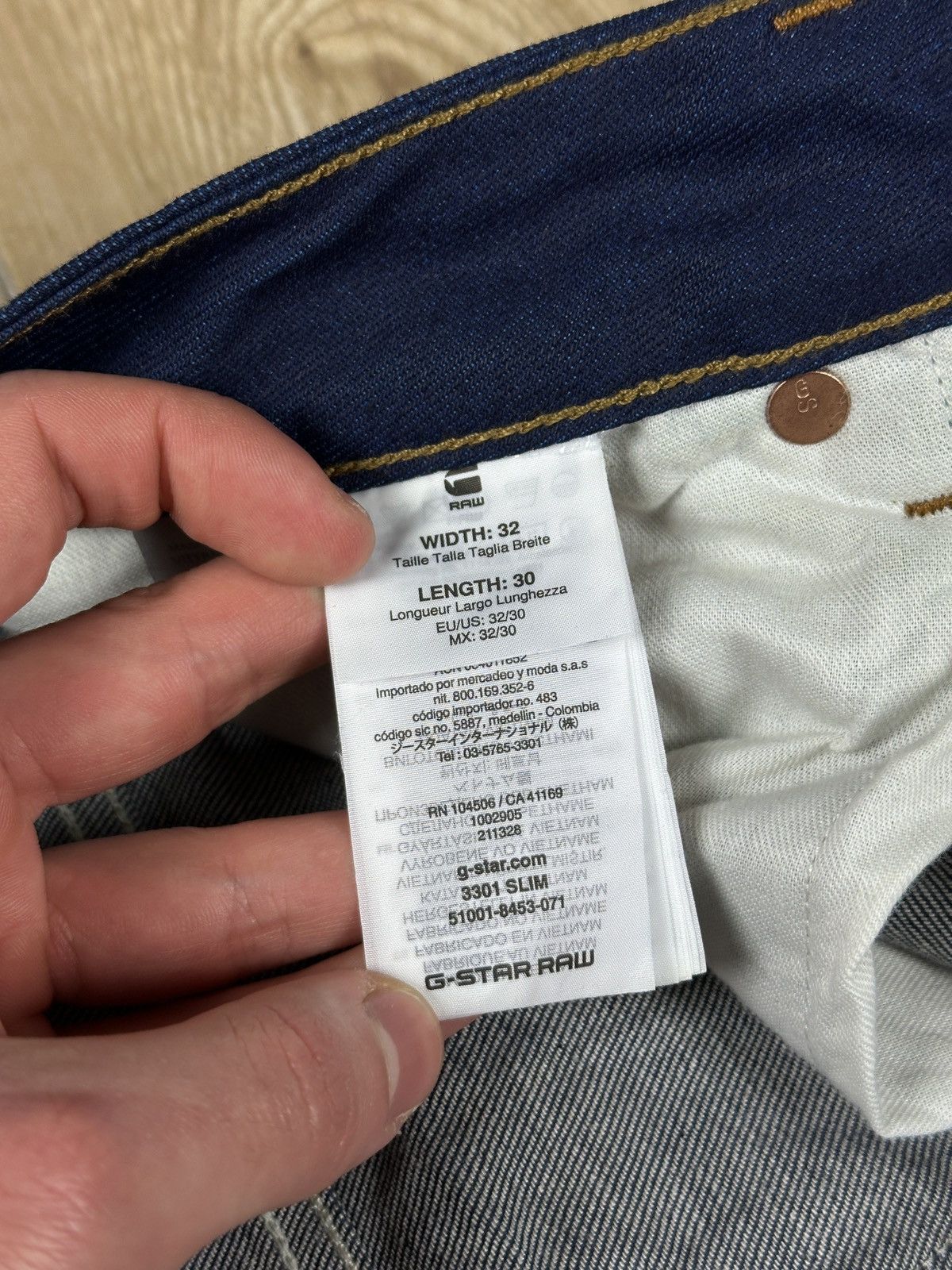 G-Star NEW🏷️ G-Star Raw 3301 Slim Denim Jeans Size US 32 / EU 48 - 7 Thumbnail