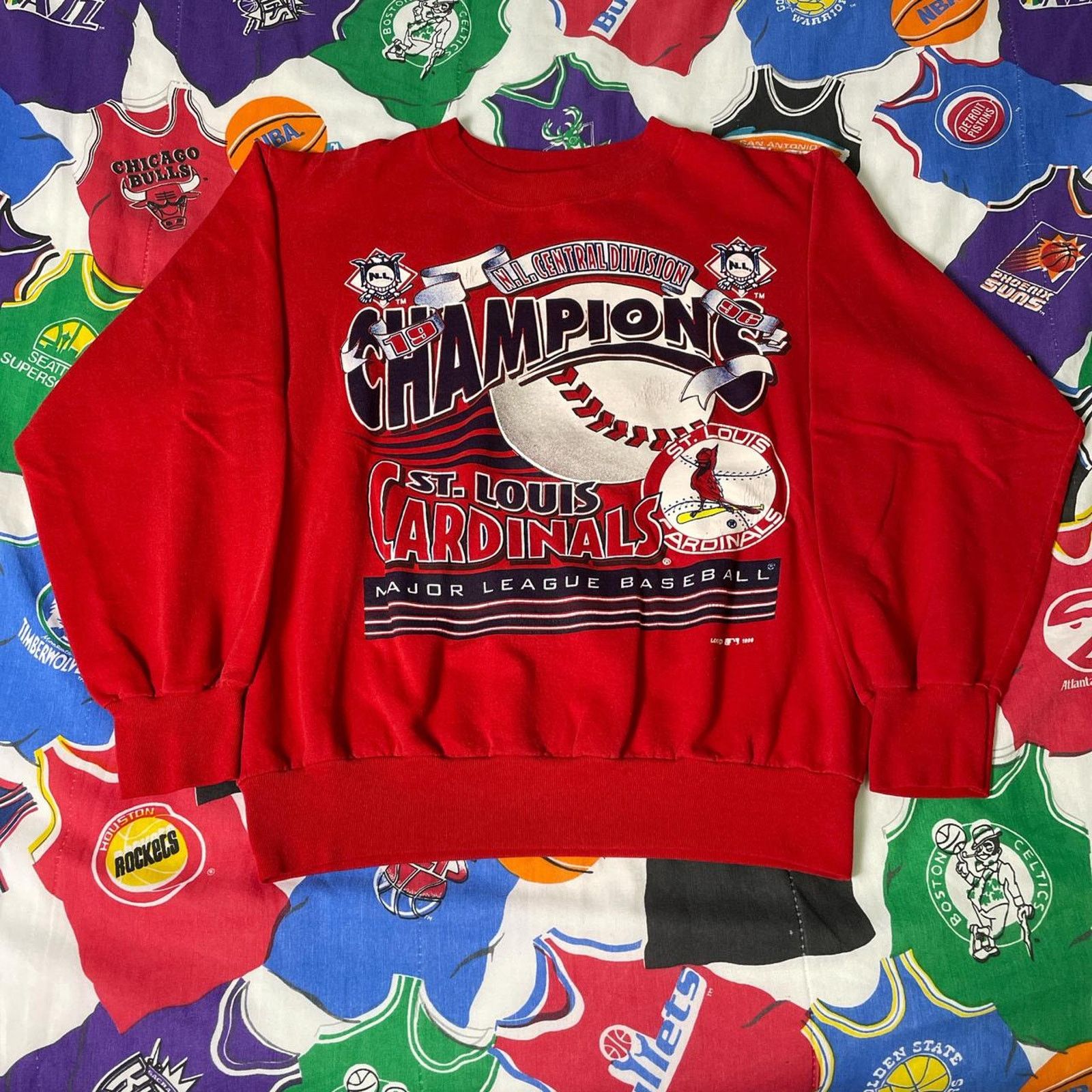 MLB × Vintage Vintage 1996 MLB St. Louis Cardinals Baseball Crewneck Size US M / EU 48-50 / 2 - 1 Thumbnail