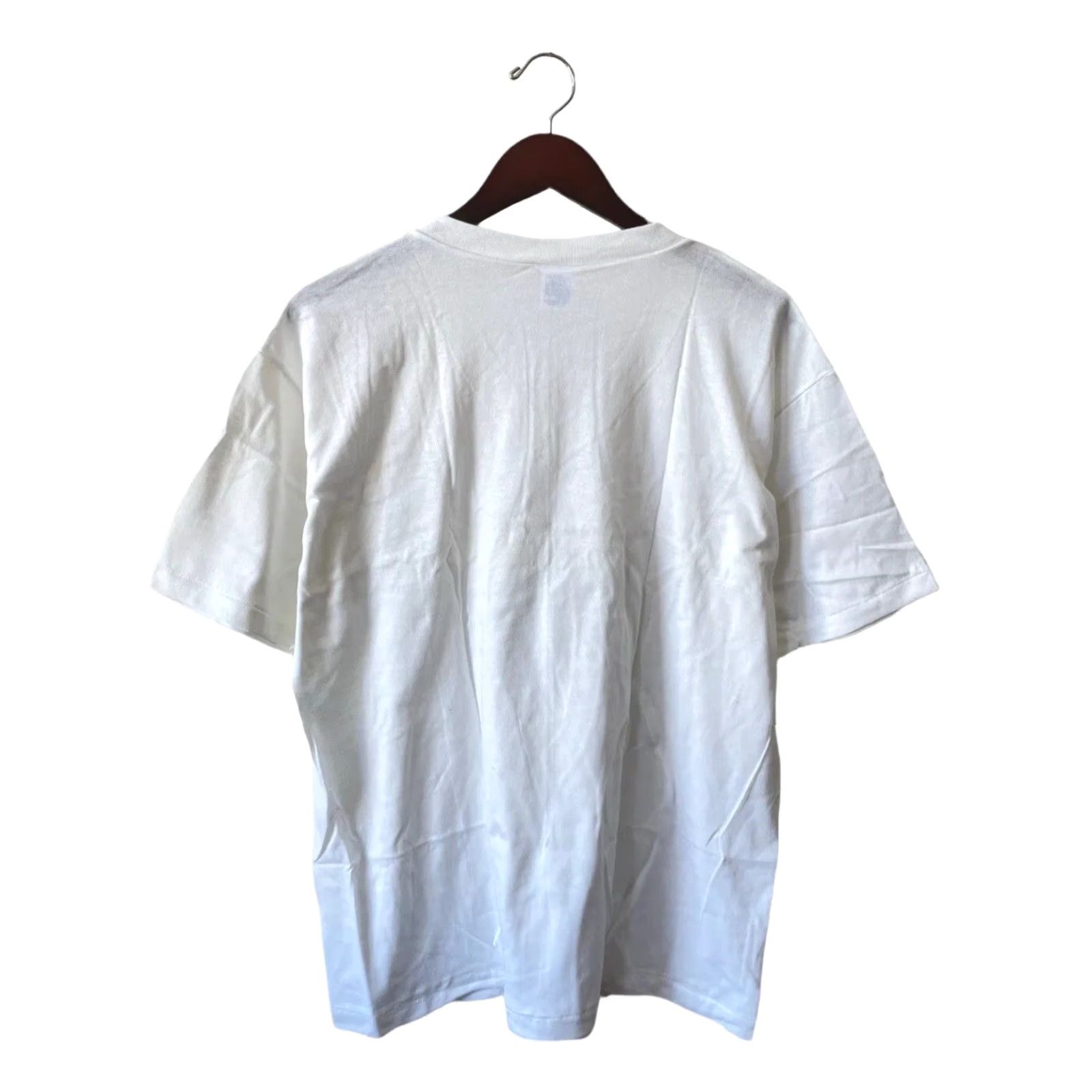 Russell Athletic VINTAGE Russell Athletic T-Shirt Mens L V-Neck 90s Deadstock NWOT White Cotton Blend 1990s Shirts Mens Size US L / EU 52-54 / 3 - 6 Thumbnail