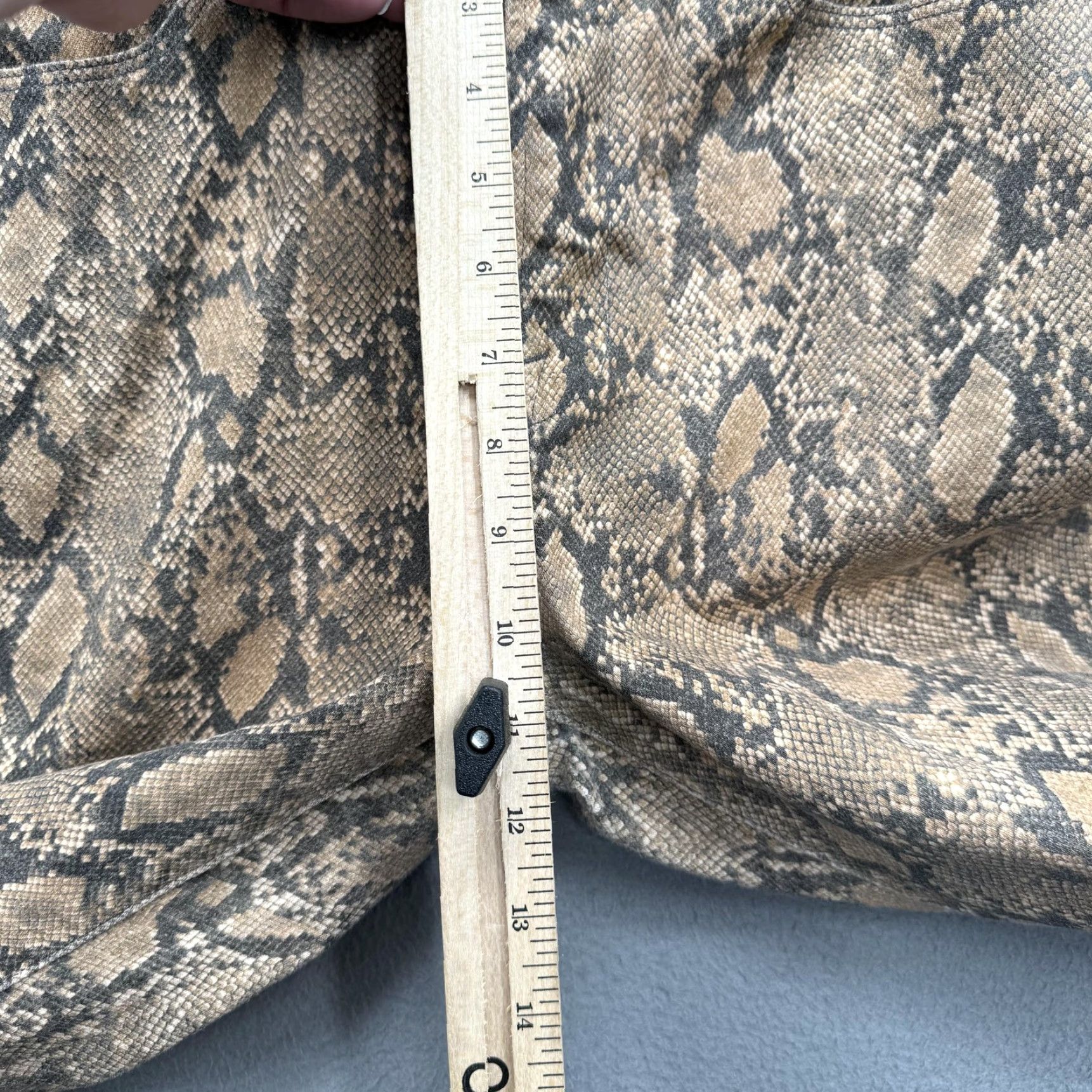 Frame VINTAGE FRAME High Skinny Crop Jeans Womens 30 Brown Coated Python Snake Print Denim Size 30" / US 8 / IT 44 - 7 Thumbnail