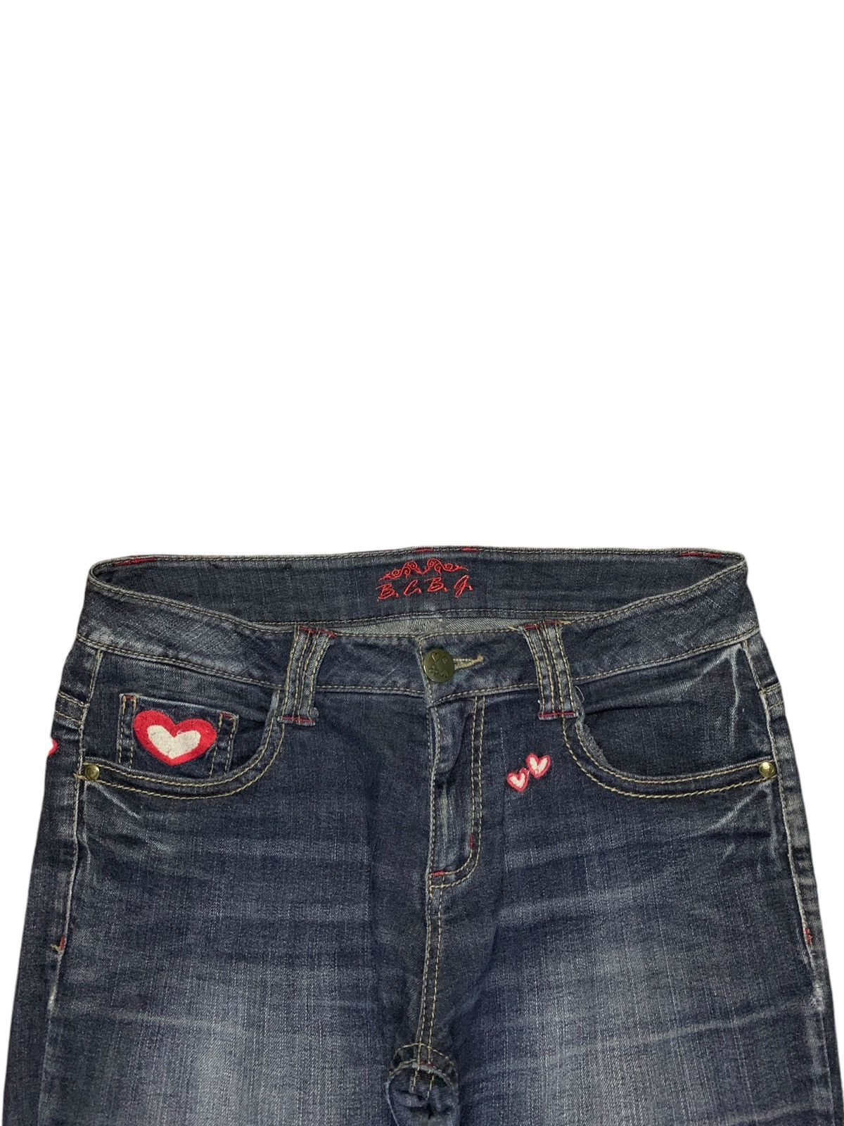 Japanese Brand Vintage Japanese Brand Faded Wash Embellished Jeans Size 31" - 4 Thumbnail
