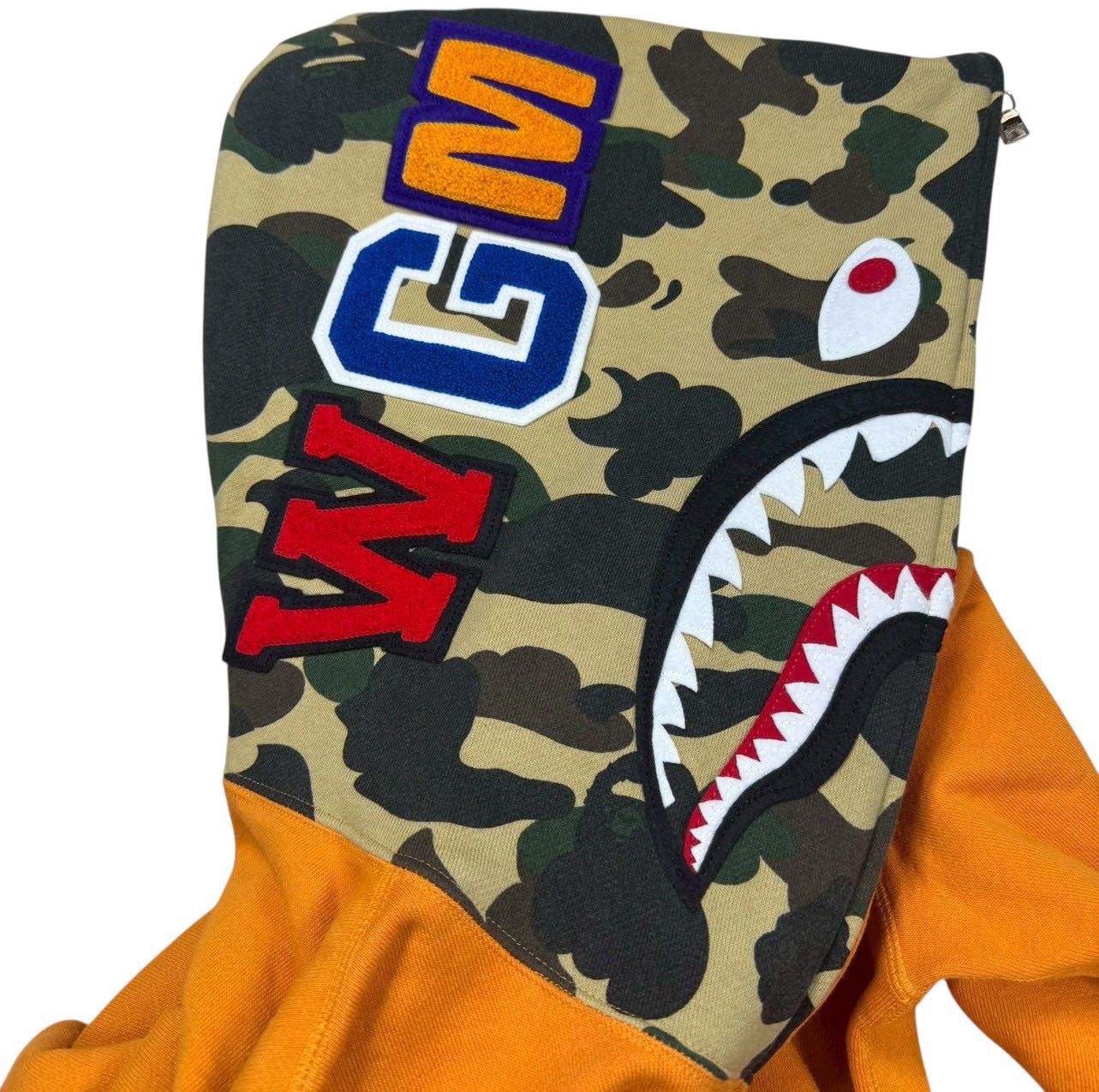 Bape BAPE Shark Full Zip Hoodie Orange Size US L / EU 52-54 / 3 - 2 Thumbnail